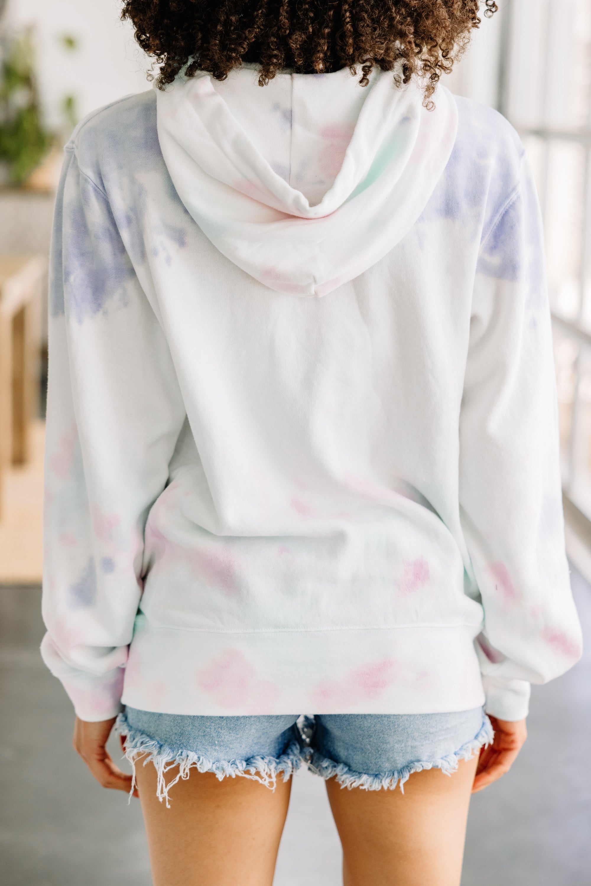 Enchanting Lavender Purple Tie - Dye Hoodie for Blissful Moments