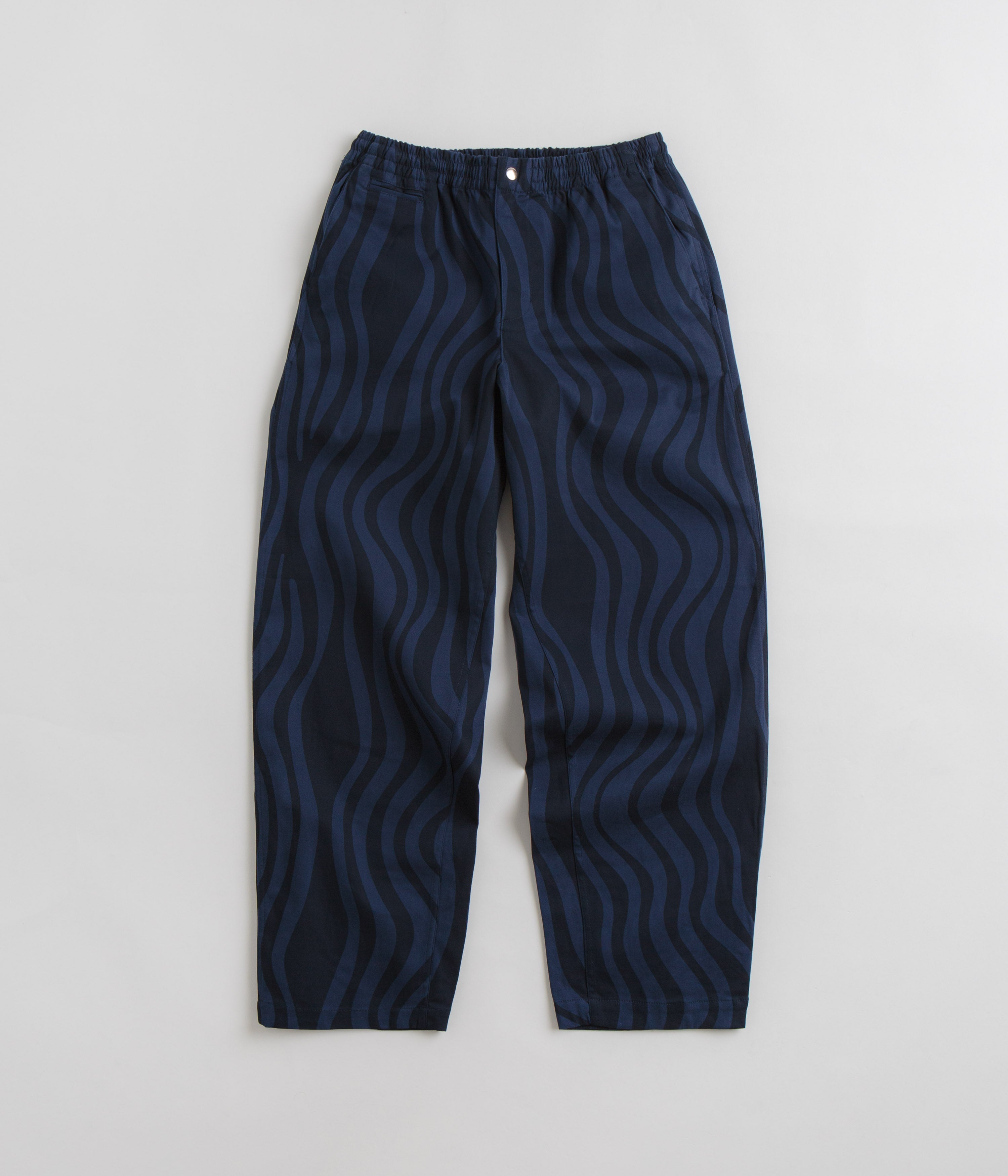 by Parra Blue Flowing Stripes Pants - A Fashion Statement