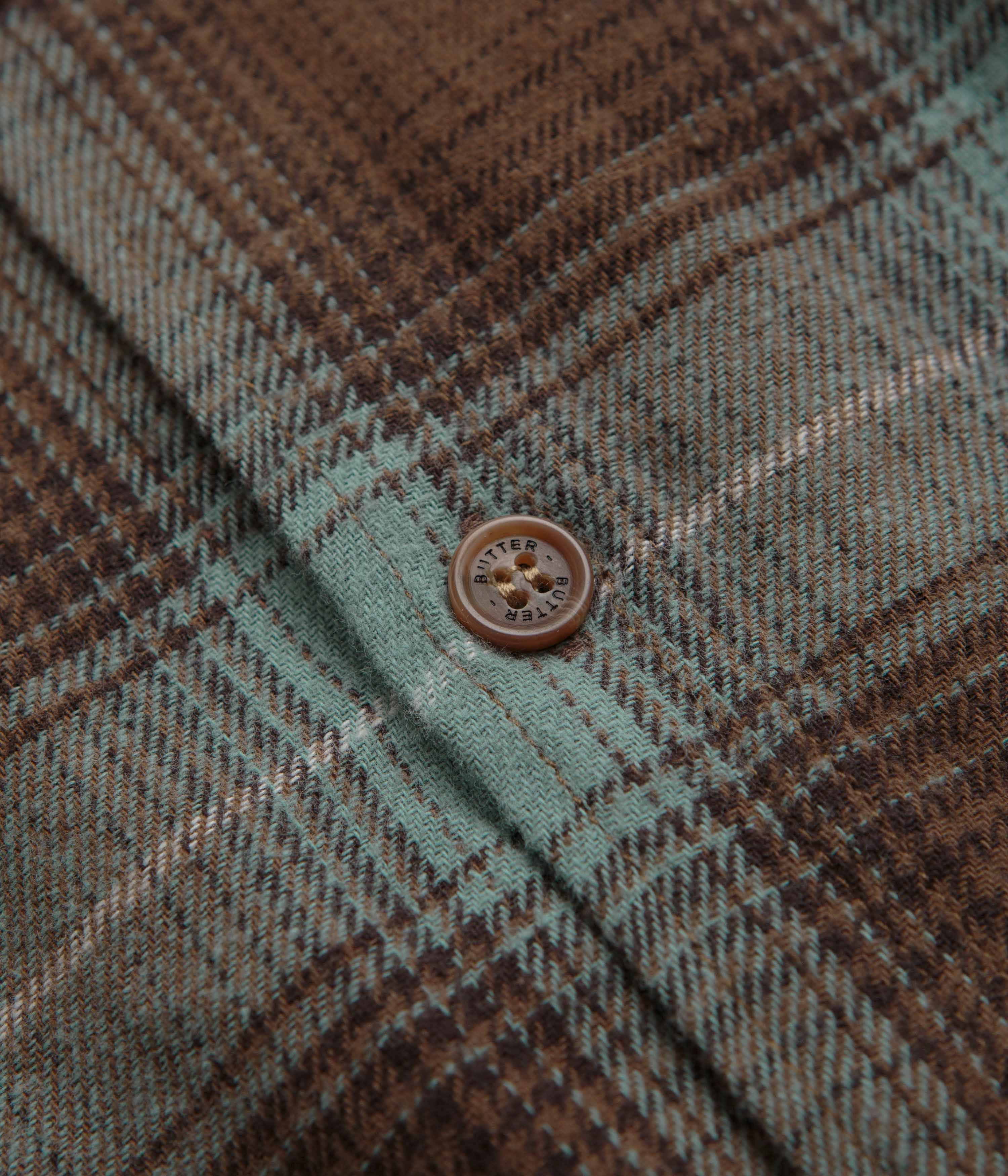 Butter Goods Appliance Plaid Shirt - Stunning Brown / Teal