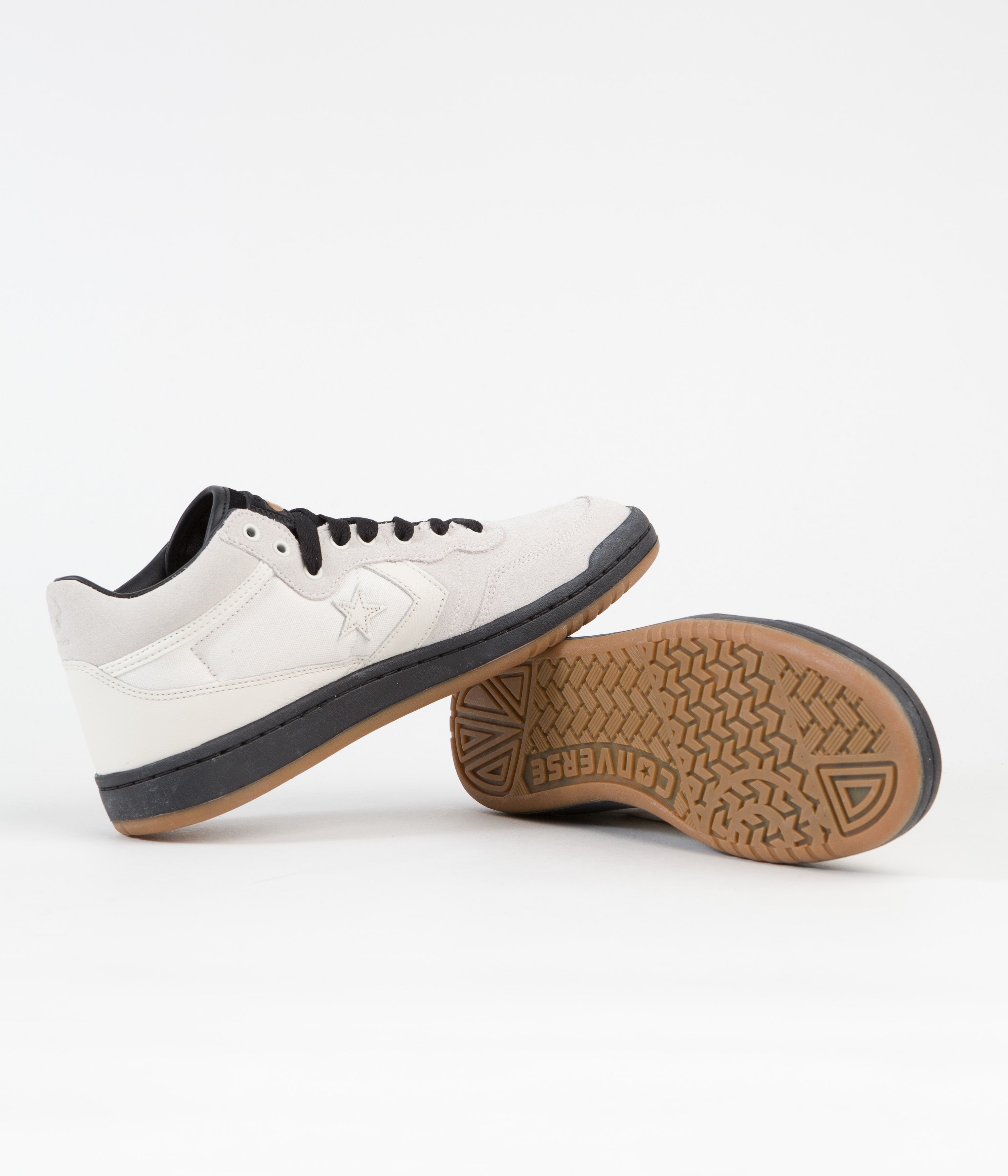Converse x Carhartt Fast Break Mid Shoes - Stunning White / Bold Black / Earthy Gum Honey