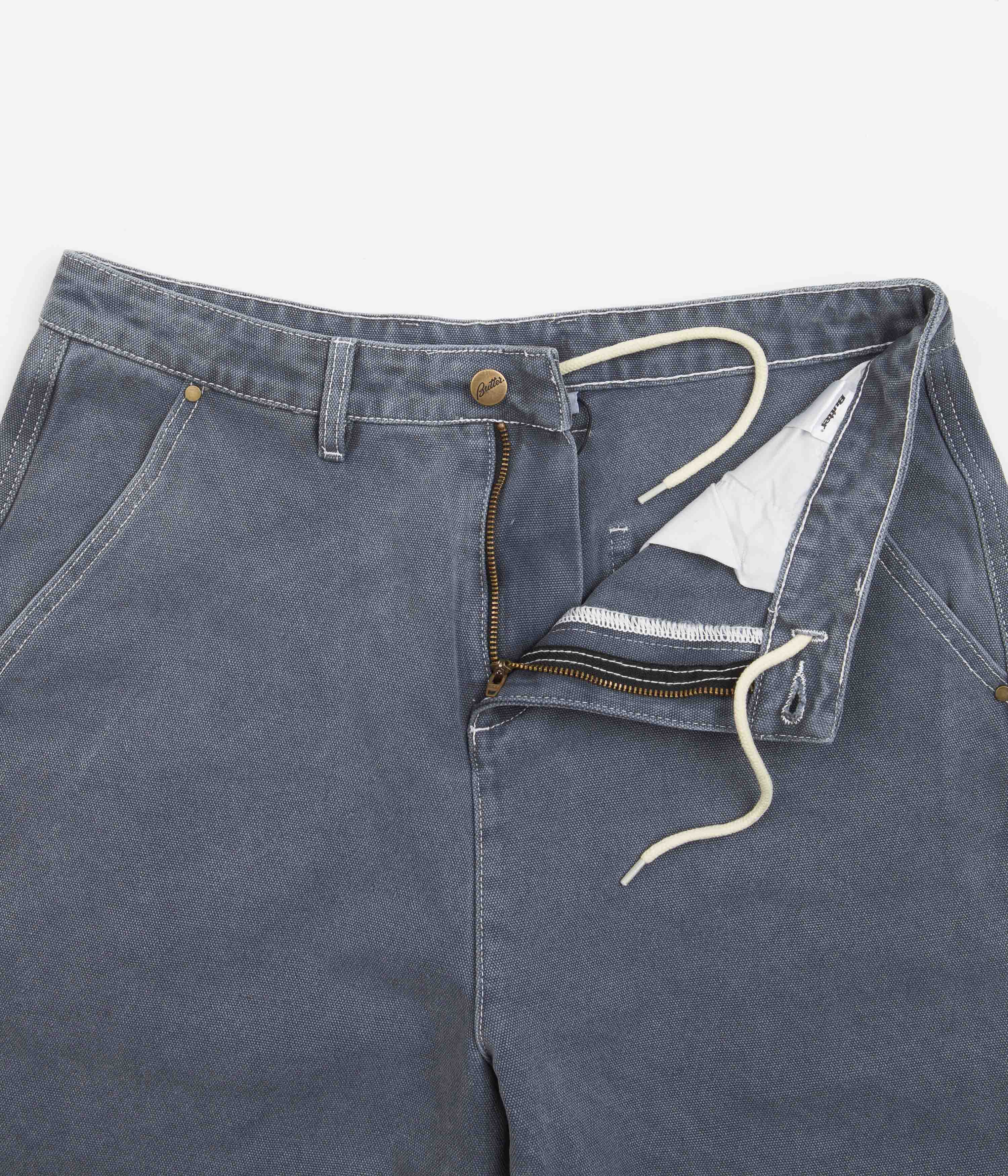 Butter Goods Slate Washed Canvas Work Shorts - Stylish and Durable