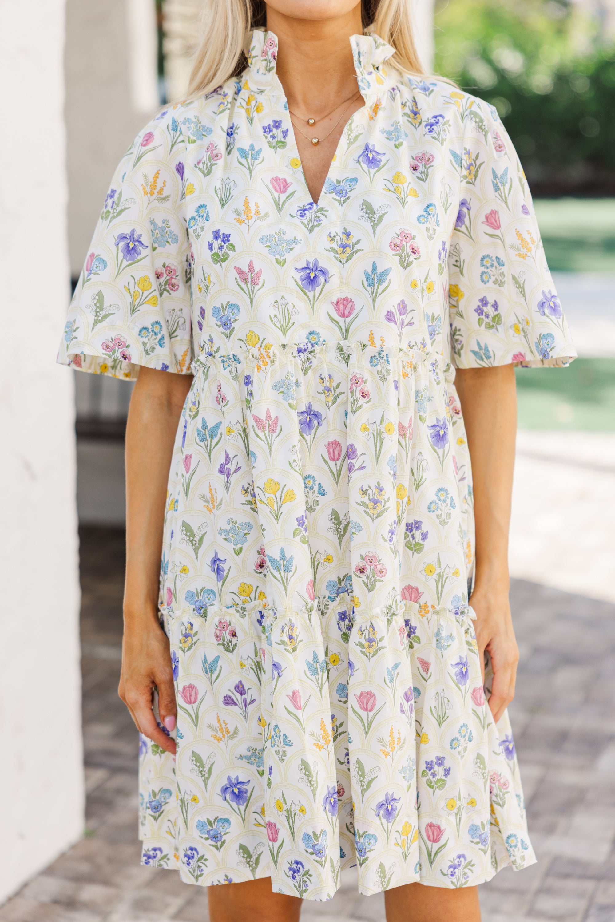 Fabulous Floral Medallion Babydoll Dress - Feel Your Best!