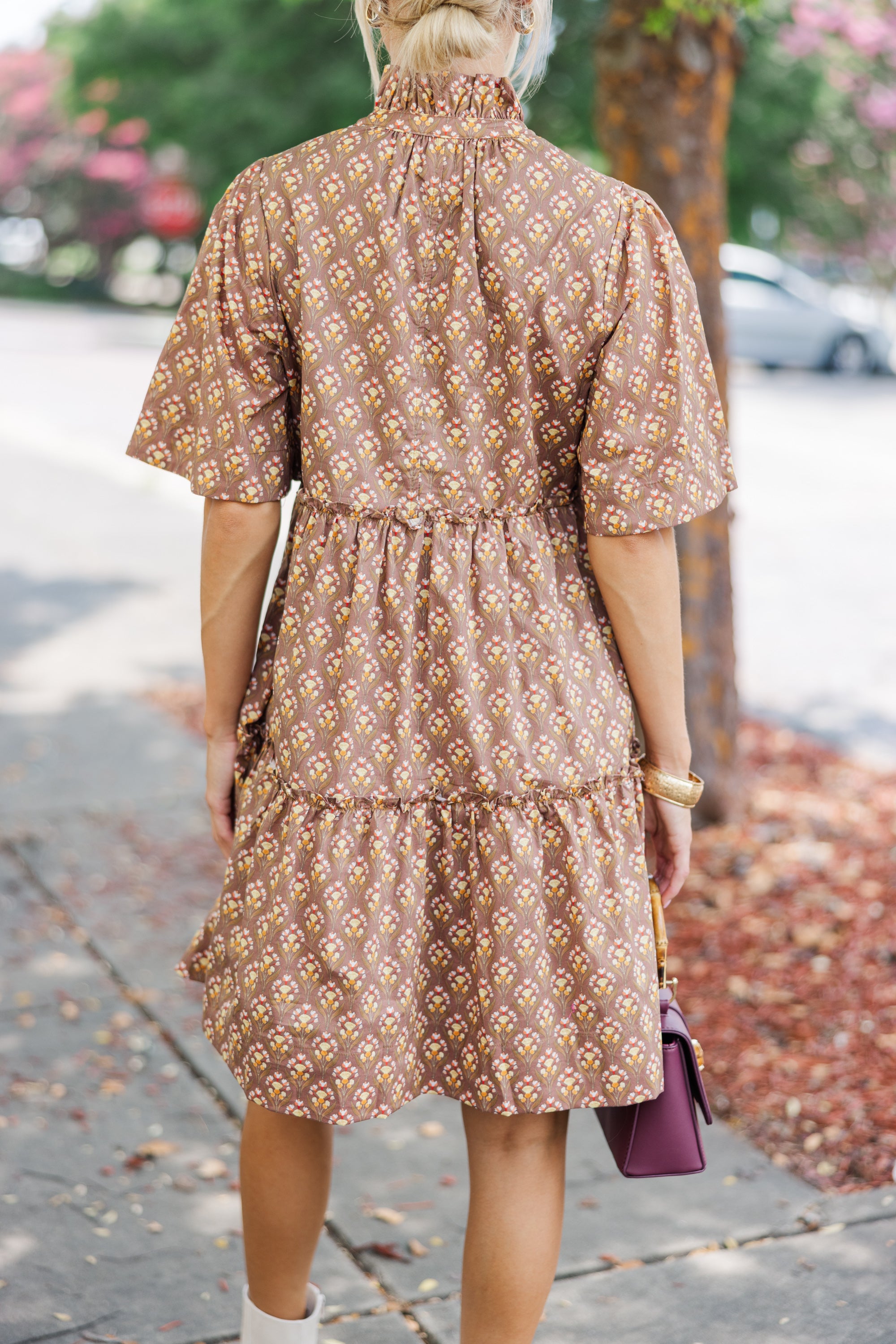 Gorgeous Brown Medallion Dress for Your Best Look