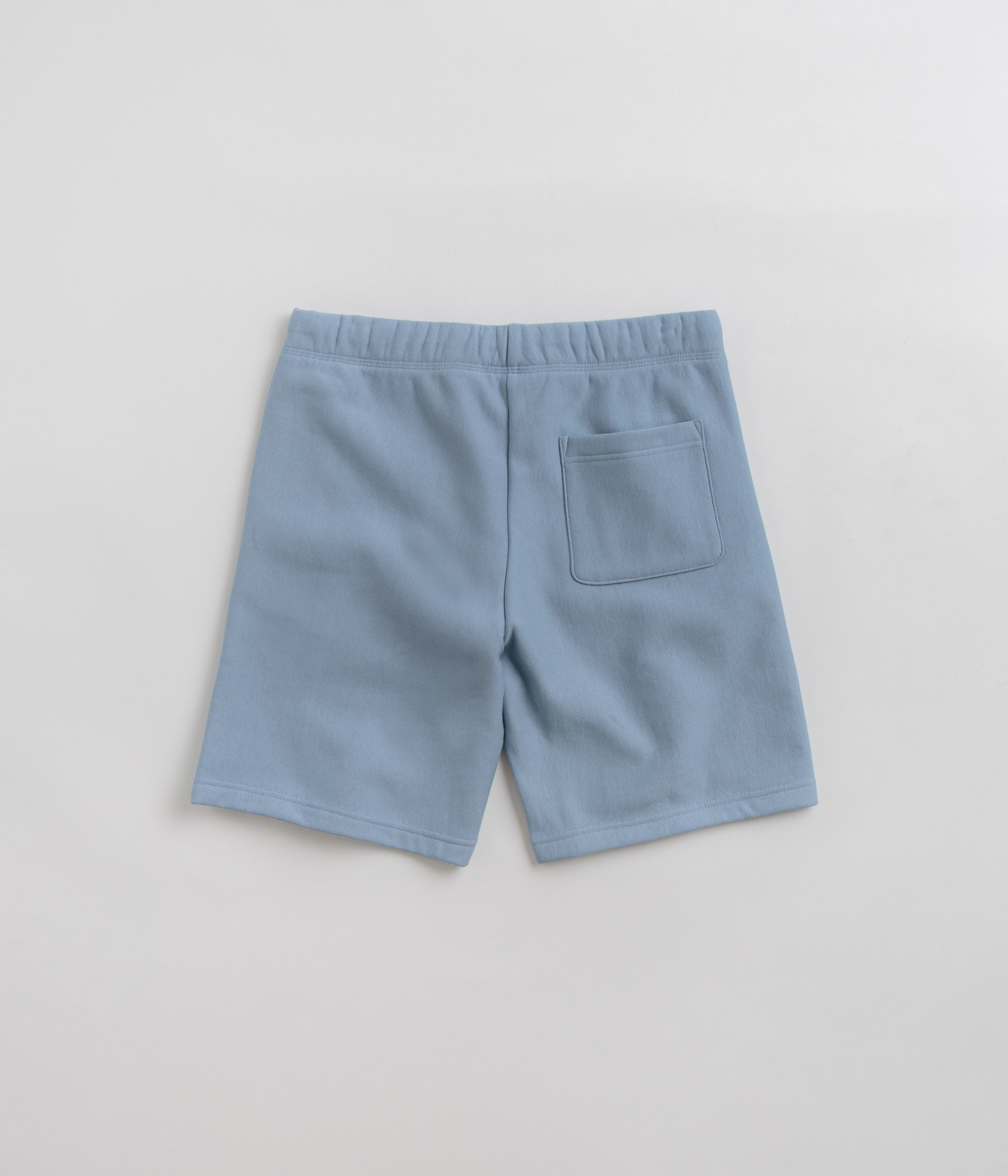 Carhartt Frosted Blue American Script Sweat Shorts - A Must-Have!