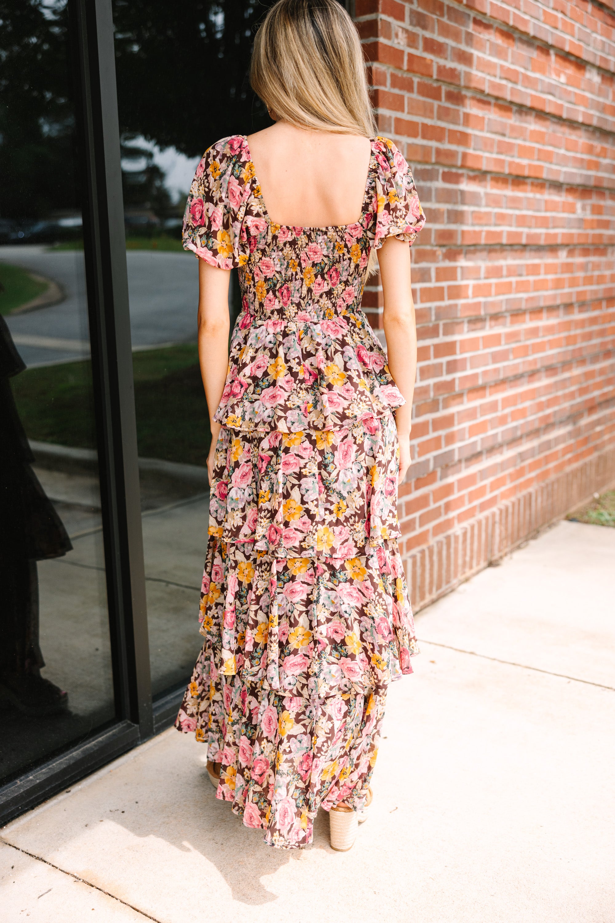 Gorgeous Brown Floral Maxi Dress for Fabulous Days