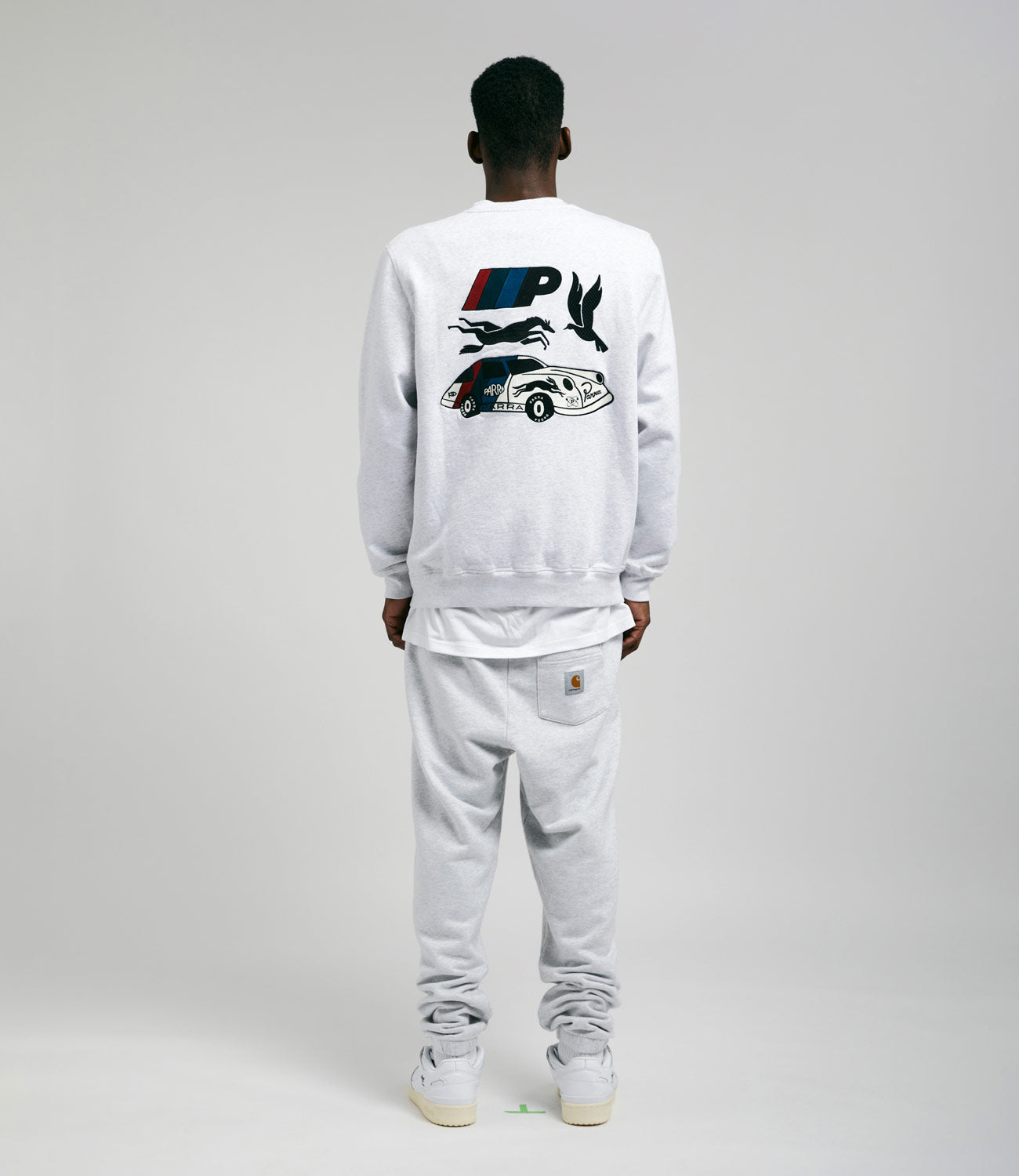 Parra Racing Team Ash Grey Crewneck Sweatshirt - A Must - Have!