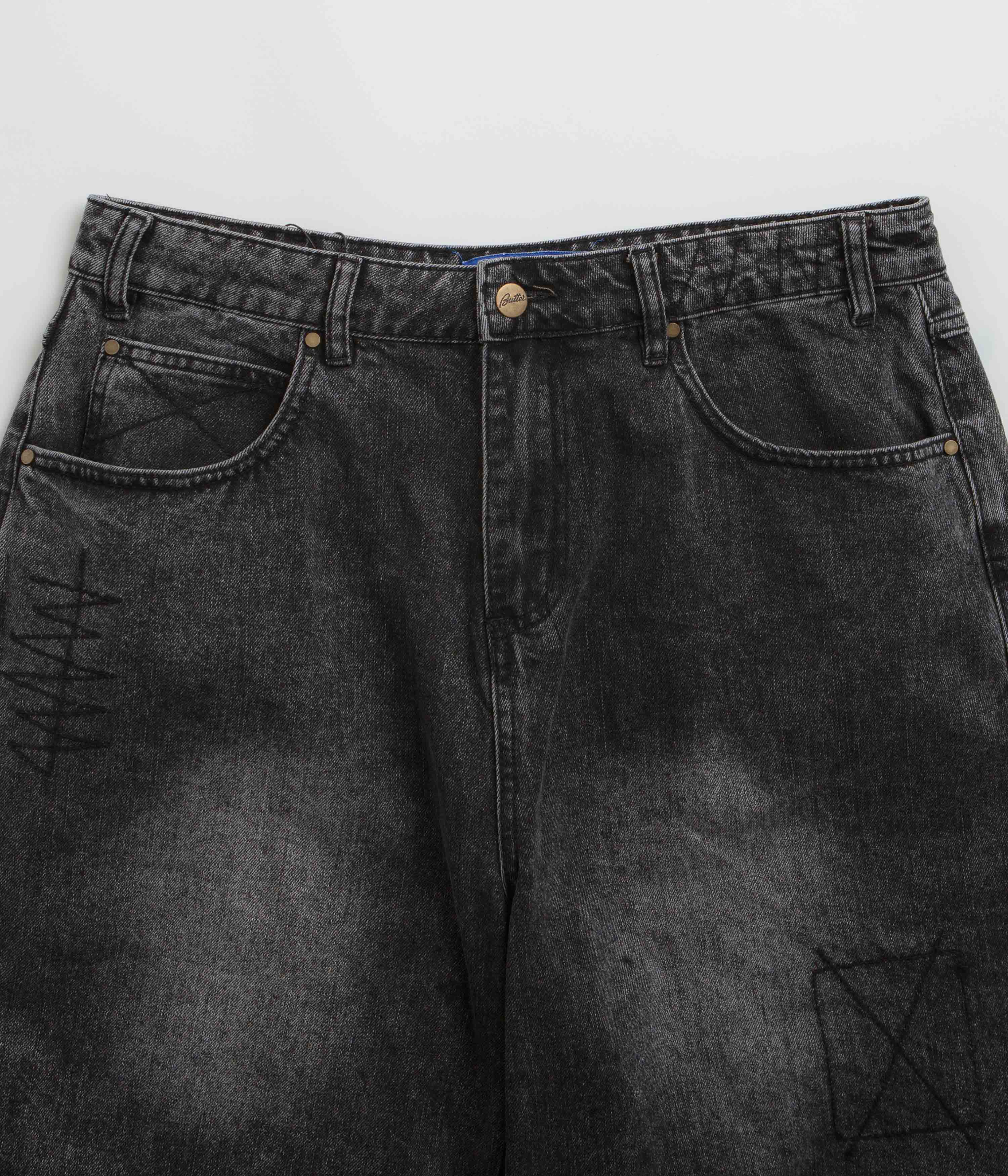 Butter Goods Distressed Grey Stitch Denim Shorts - A Must-Have!