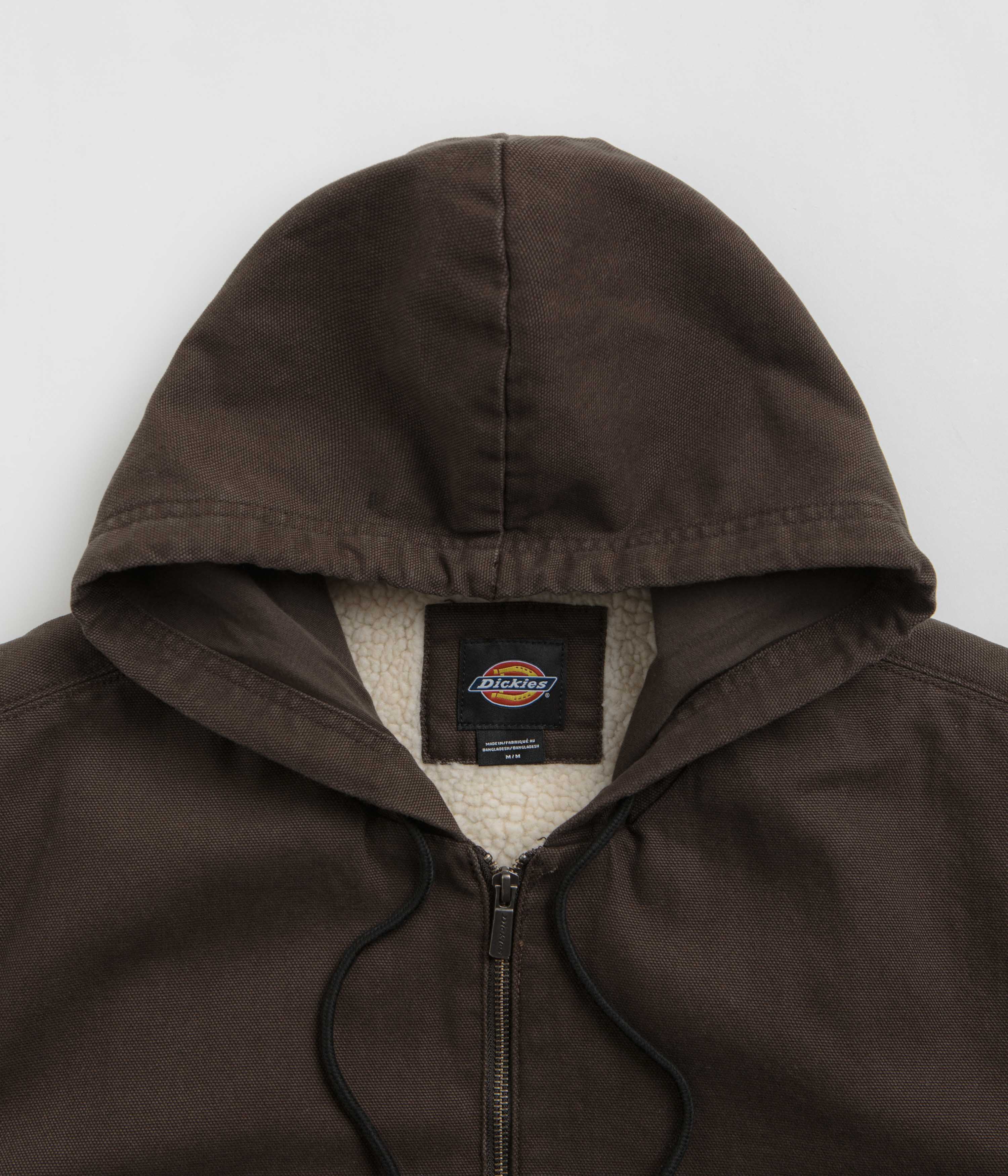Dickies Dark Brown Hooded Duck Canvas Jacket - A Timeless Classic