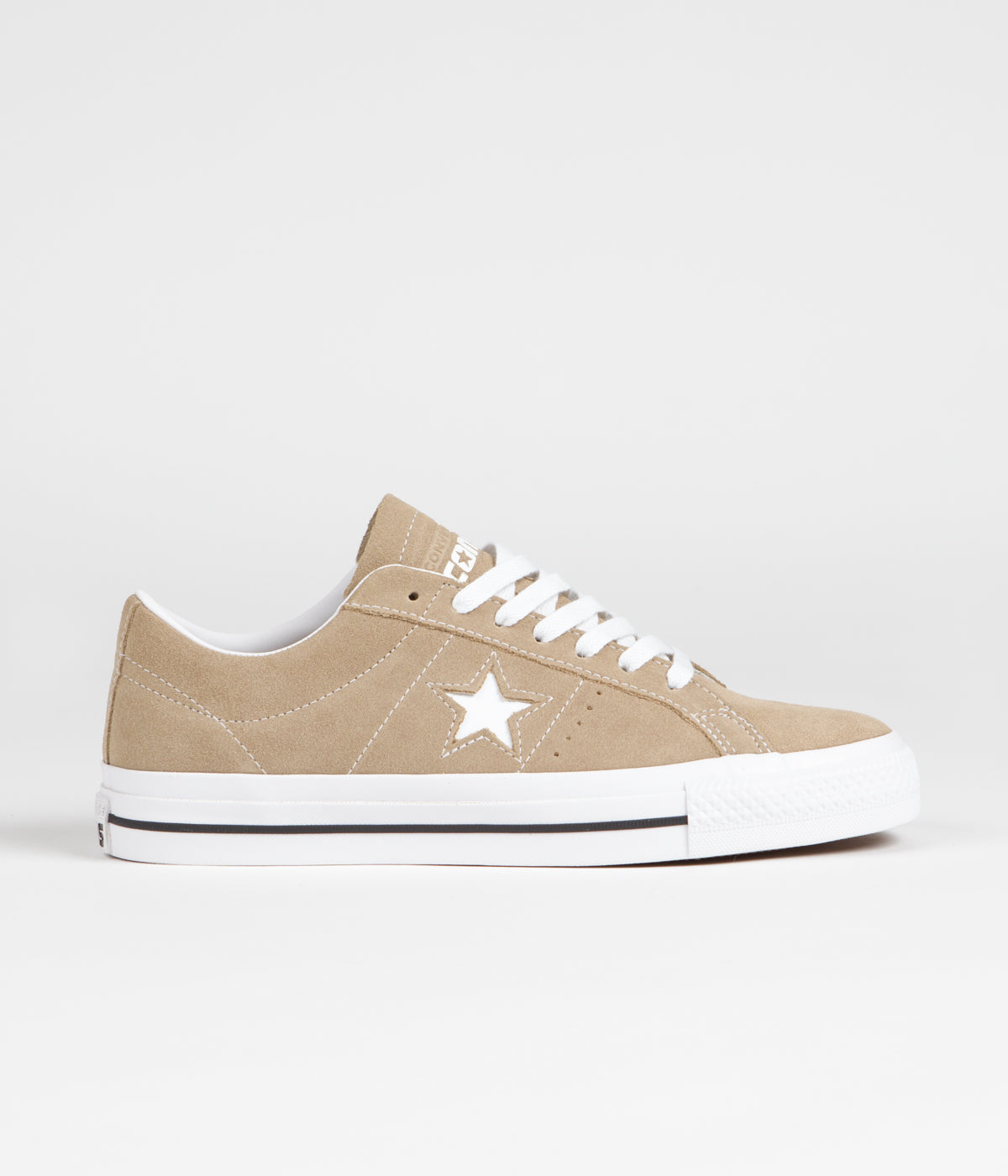Converse One Star Pro Suede Ox Shoes - Nomad Khaki/Black/Egret: The Skateboarding Essential