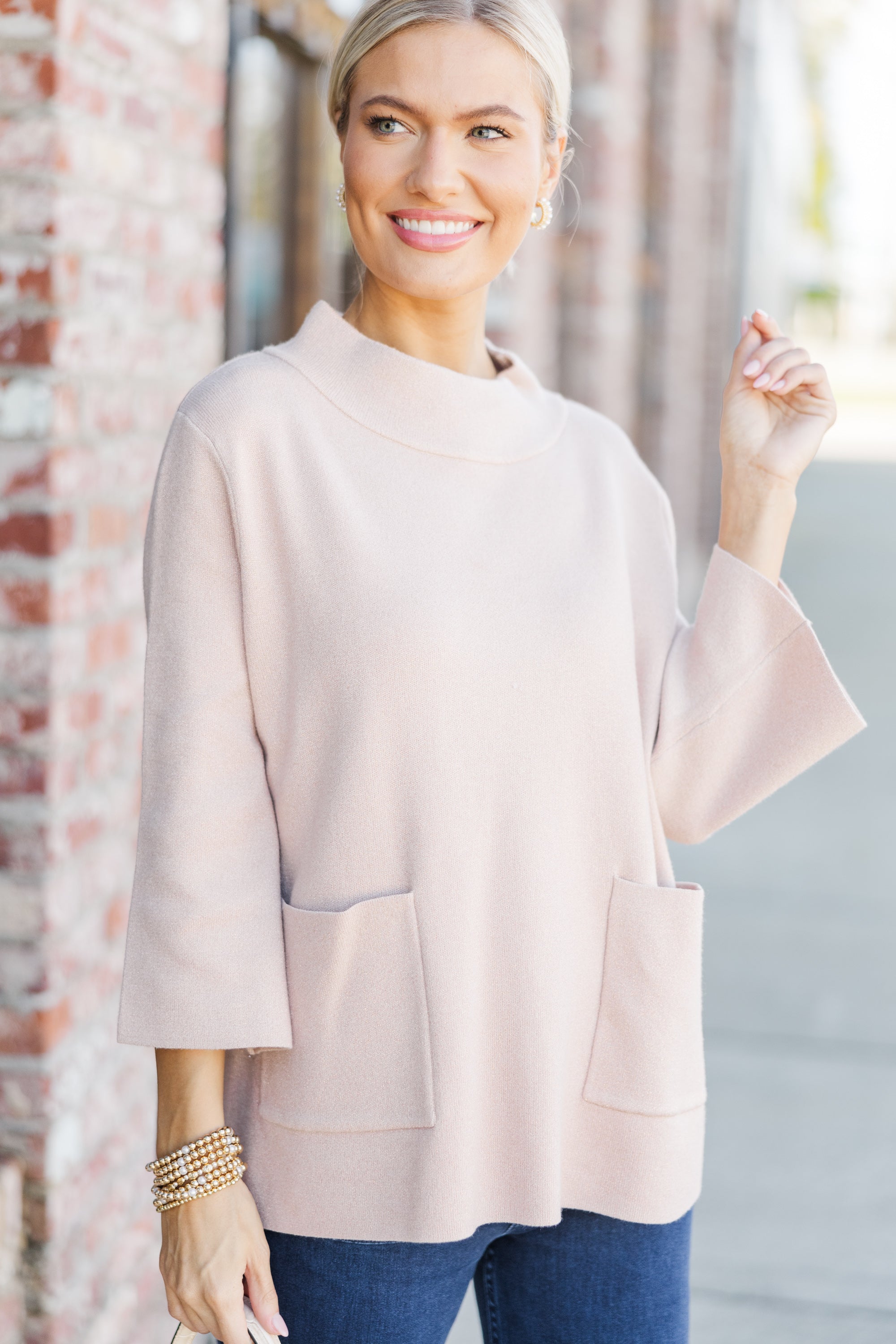 Gorgeously Sweet Rose Gold Sweater - Feel the Glam!
