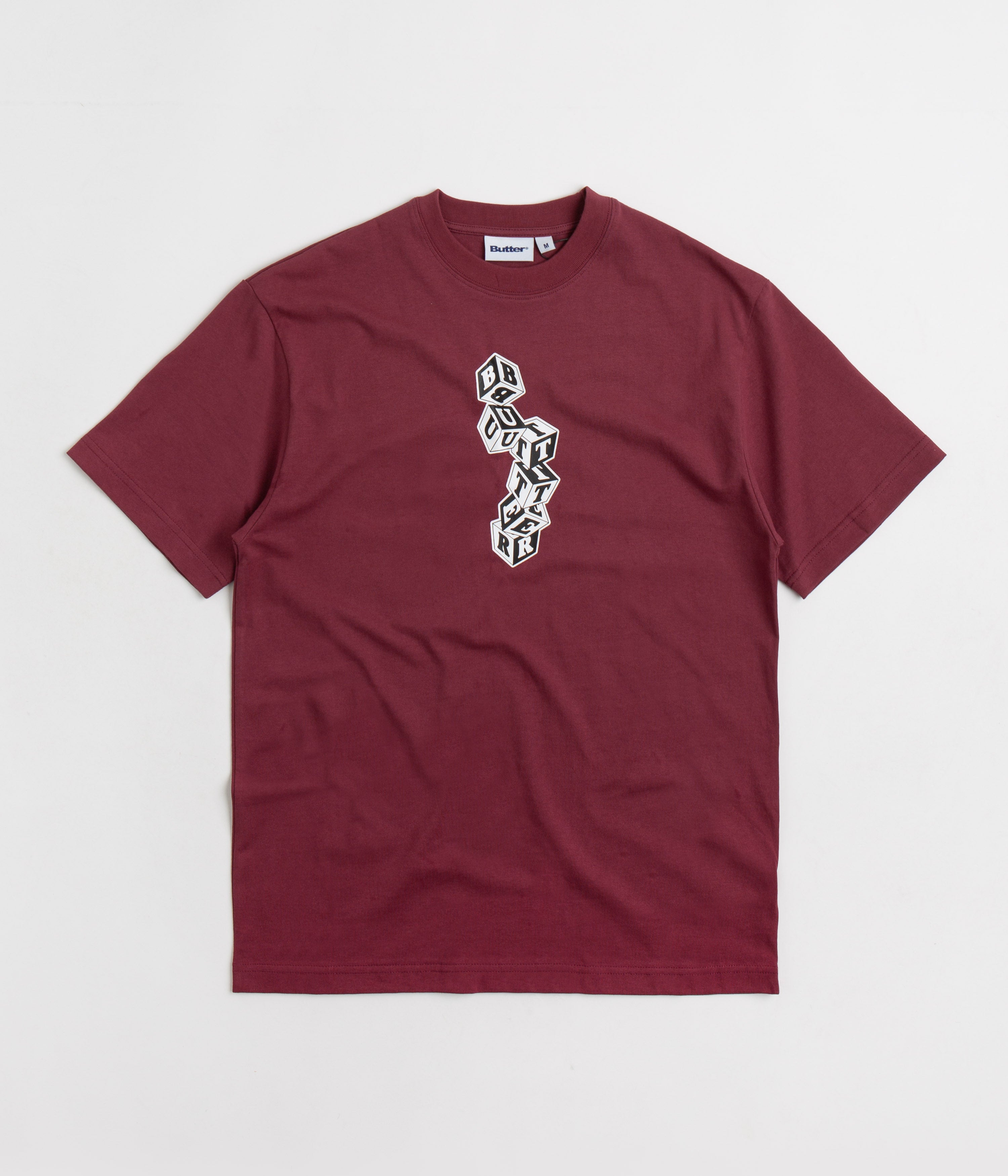 Butter Goods Cubes T-Shirt - Stunning Burgundy