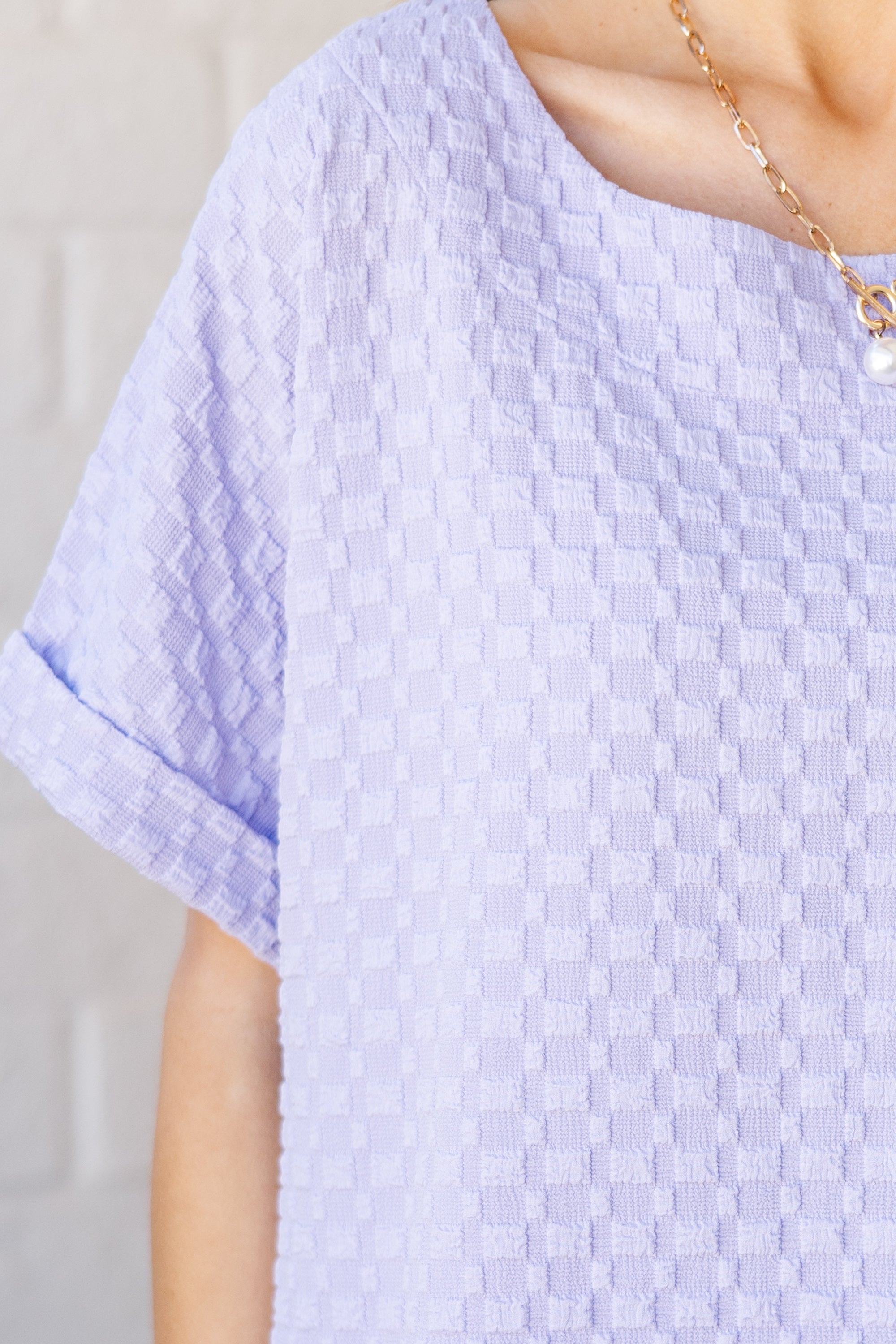 All Is Well Charming Lavender Textured Top - A Must-Have!