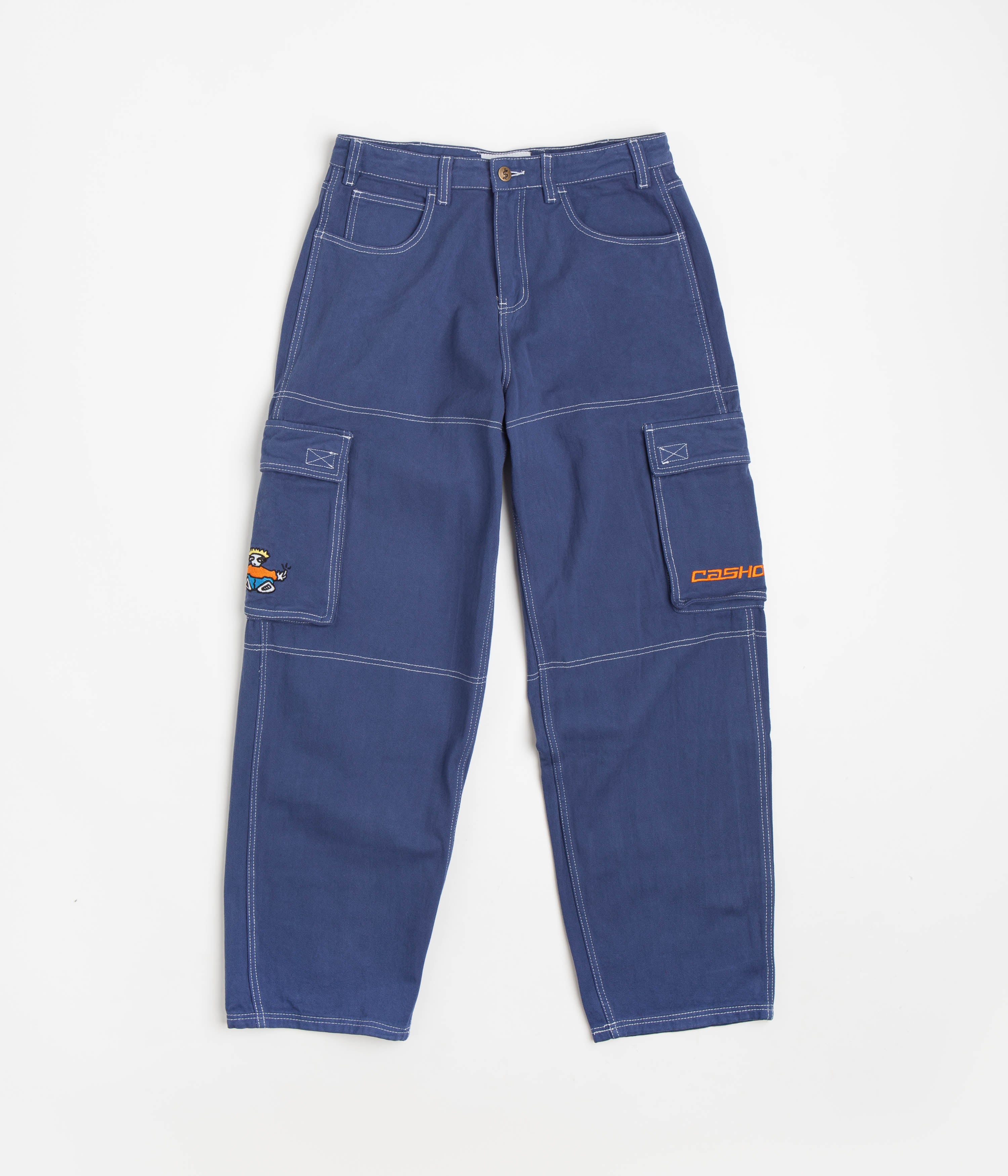 Cash Only Aleka Cargo Jeans - Stunning Washed Blue