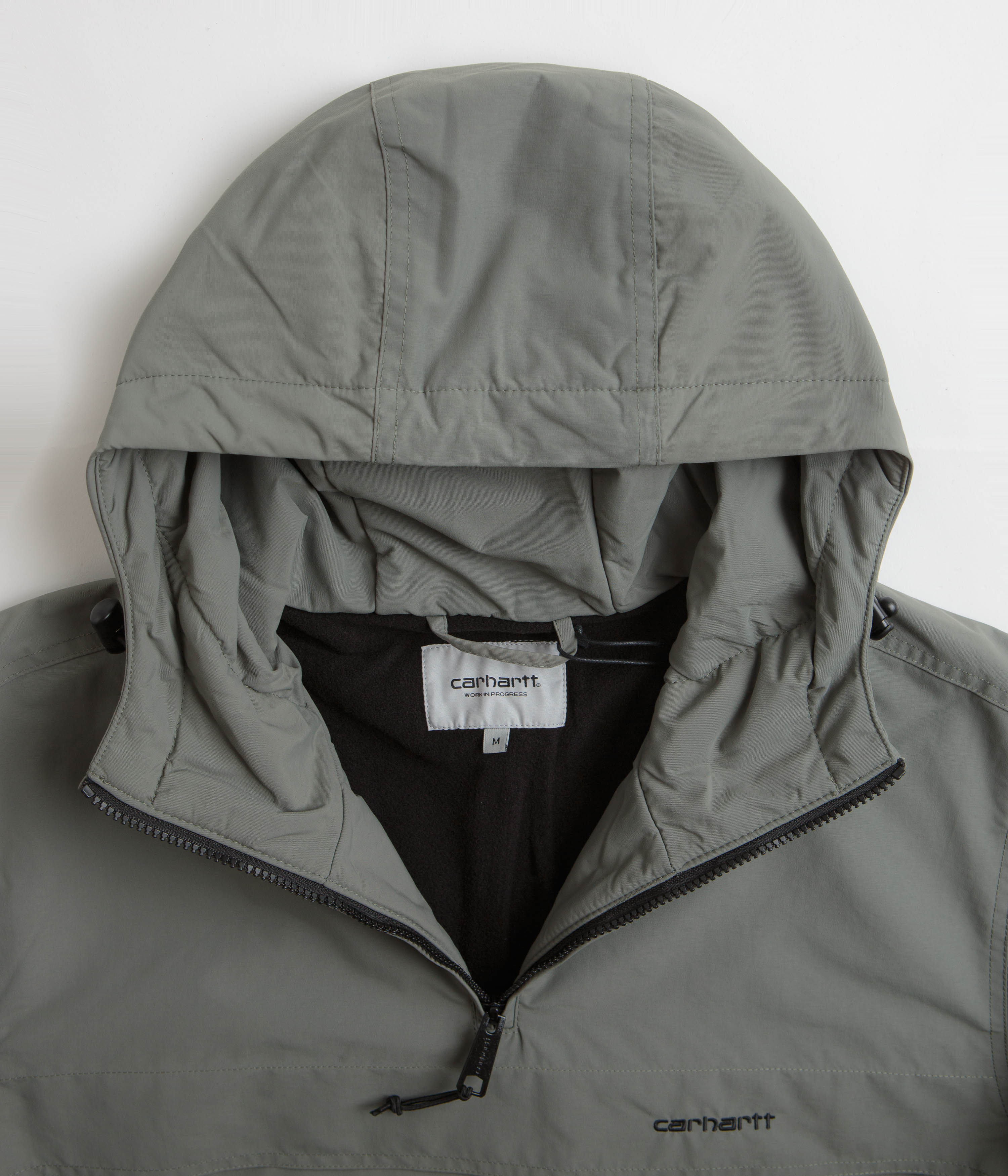 Carhartt Smoke Green/Black Windbreaker Pullover Jacket - A Must-Have!