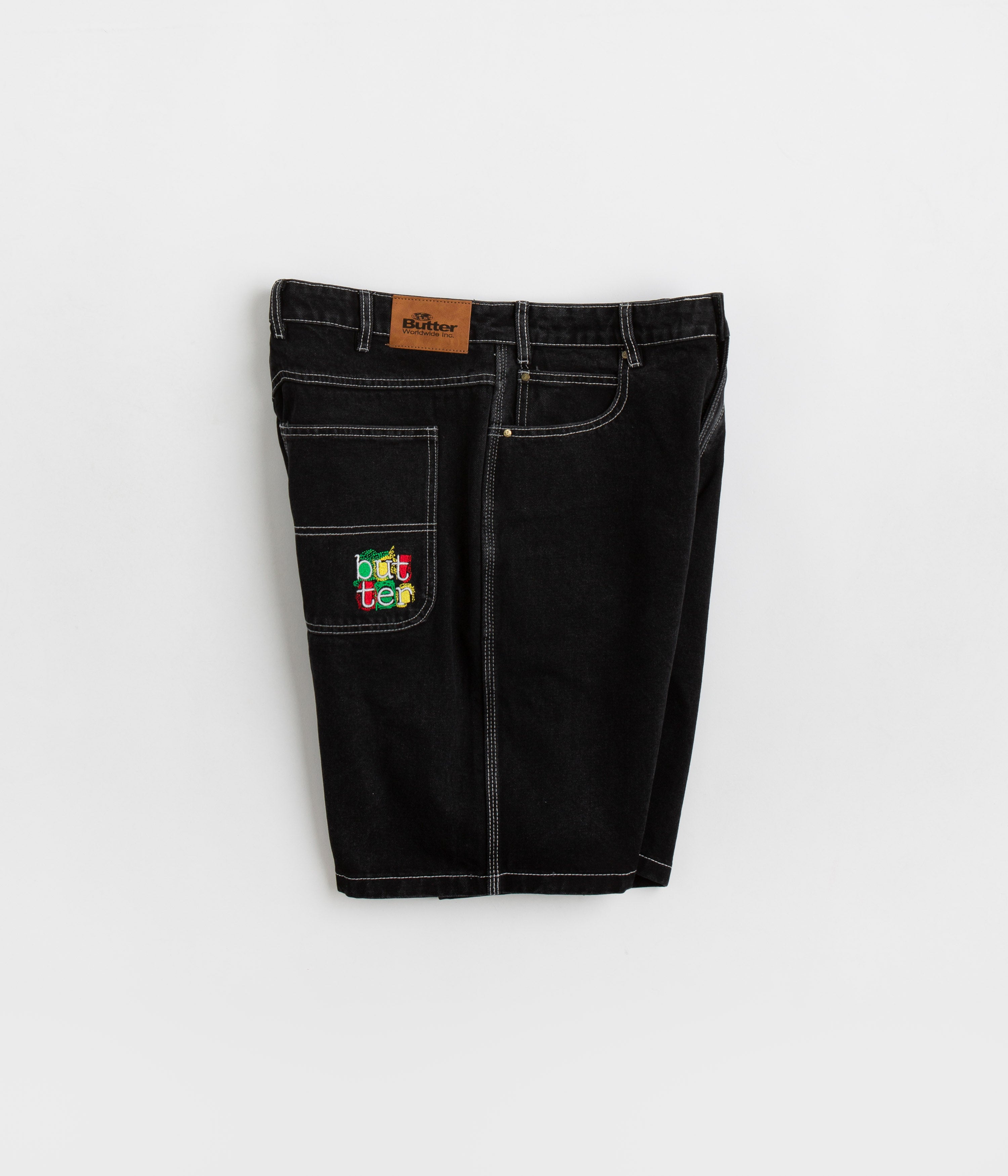 Butter Goods Flat Black Scribble Denim Shorts - A Must - Have!