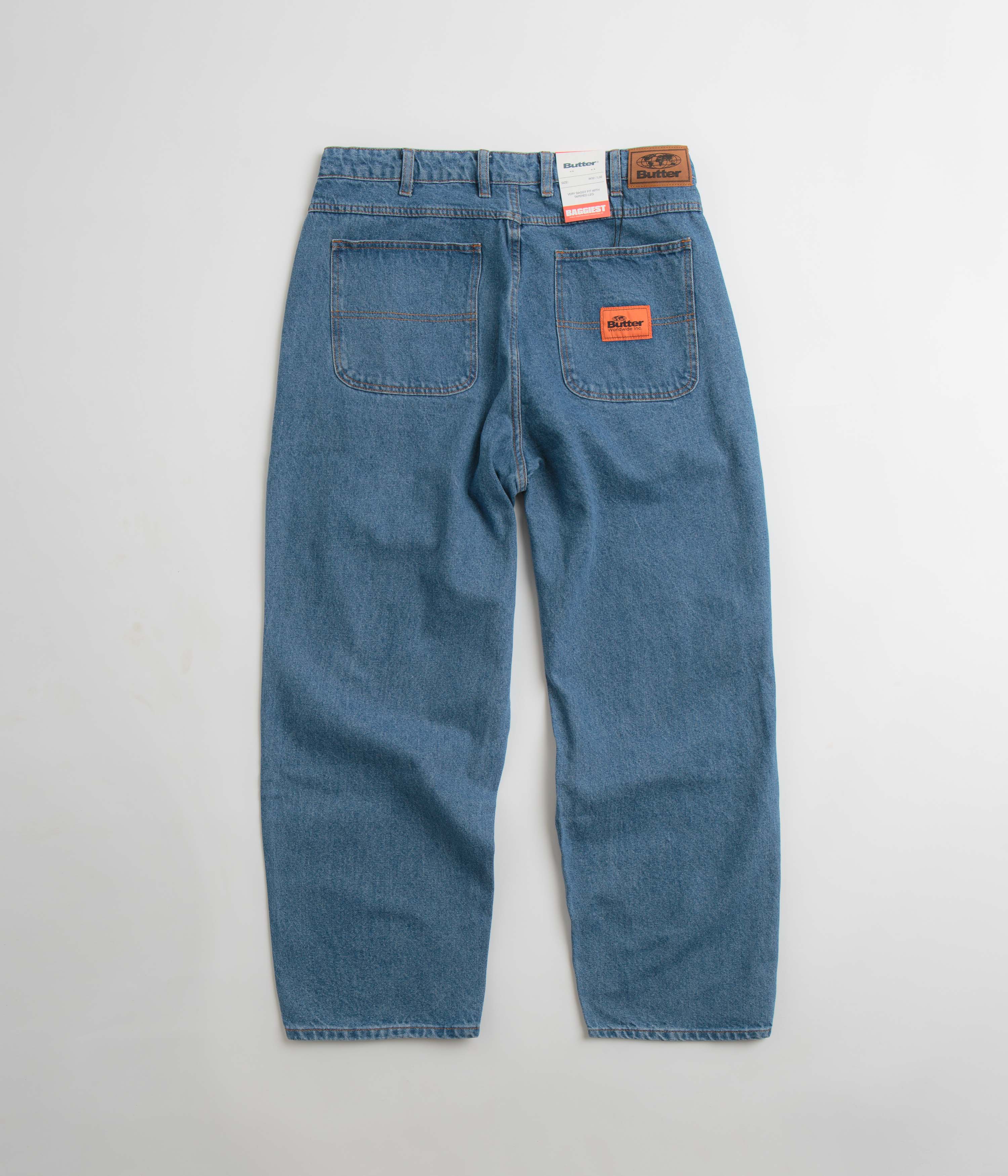 Butter Goods Santosuosso Washed Indigo Blue Jeans - A Skate Culture Essential