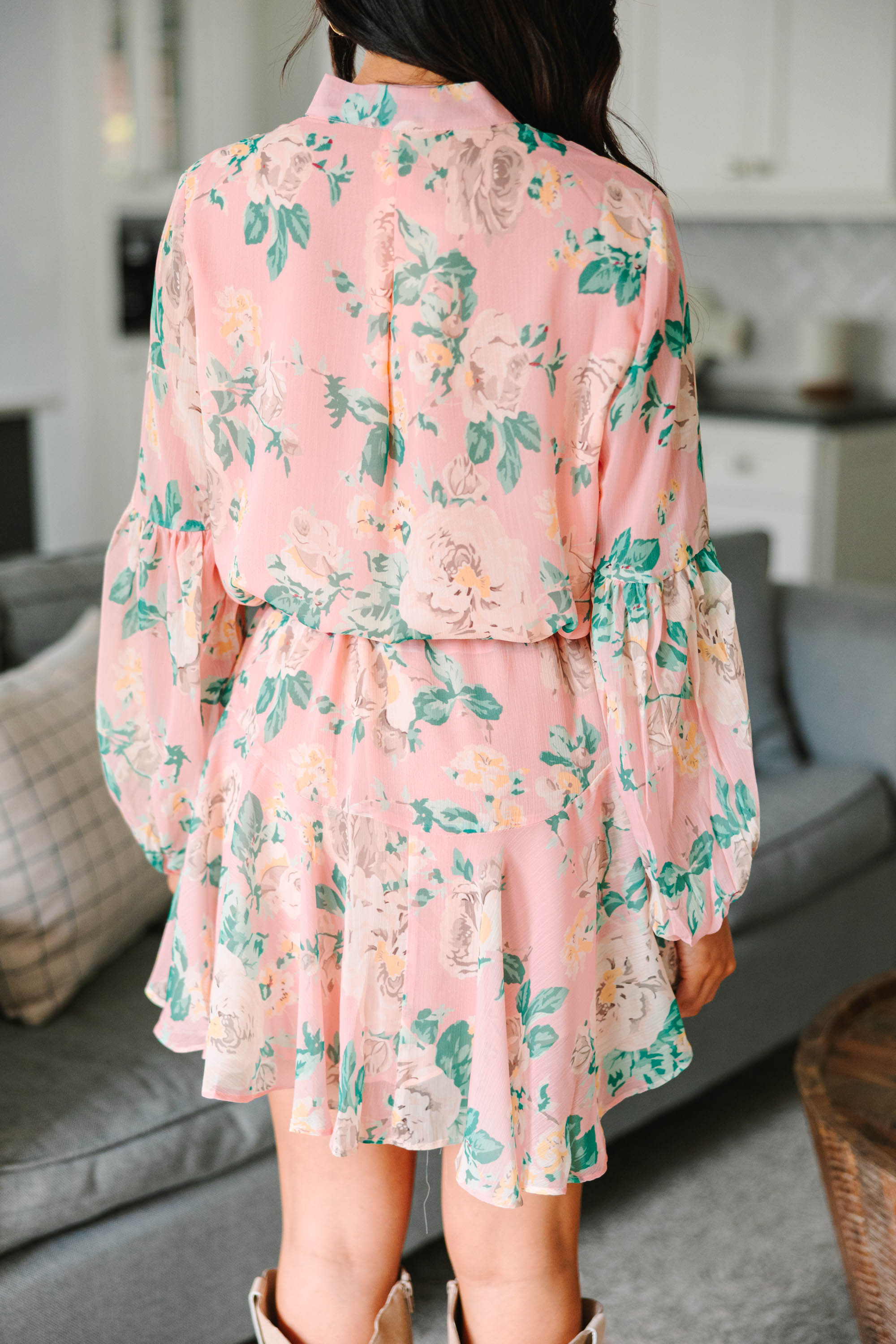 Enchanting Pink Floral Dress - Feel Special Every Wear!