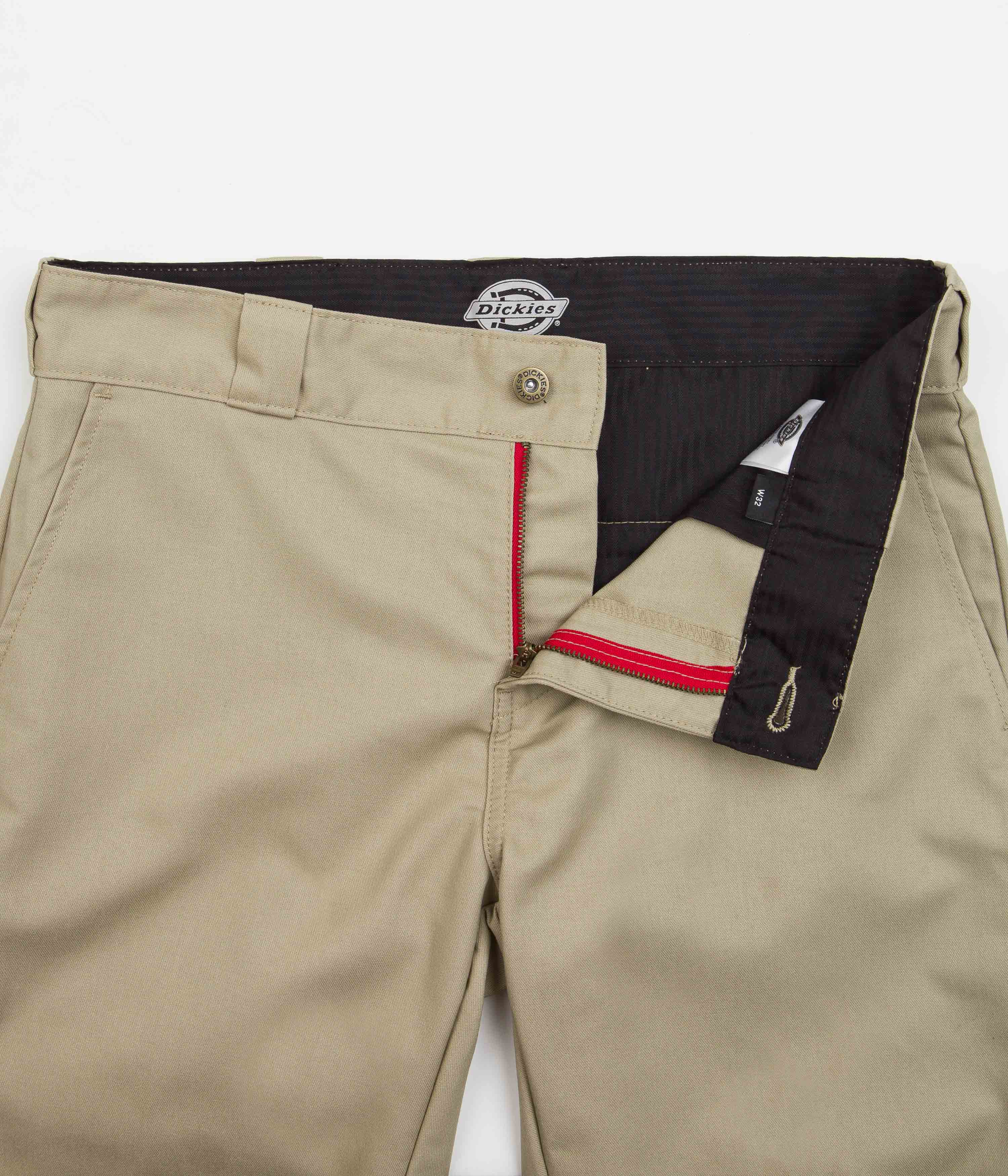 Dickies Khaki Flex Slim Fit Work Shorts - Stylish & Functional