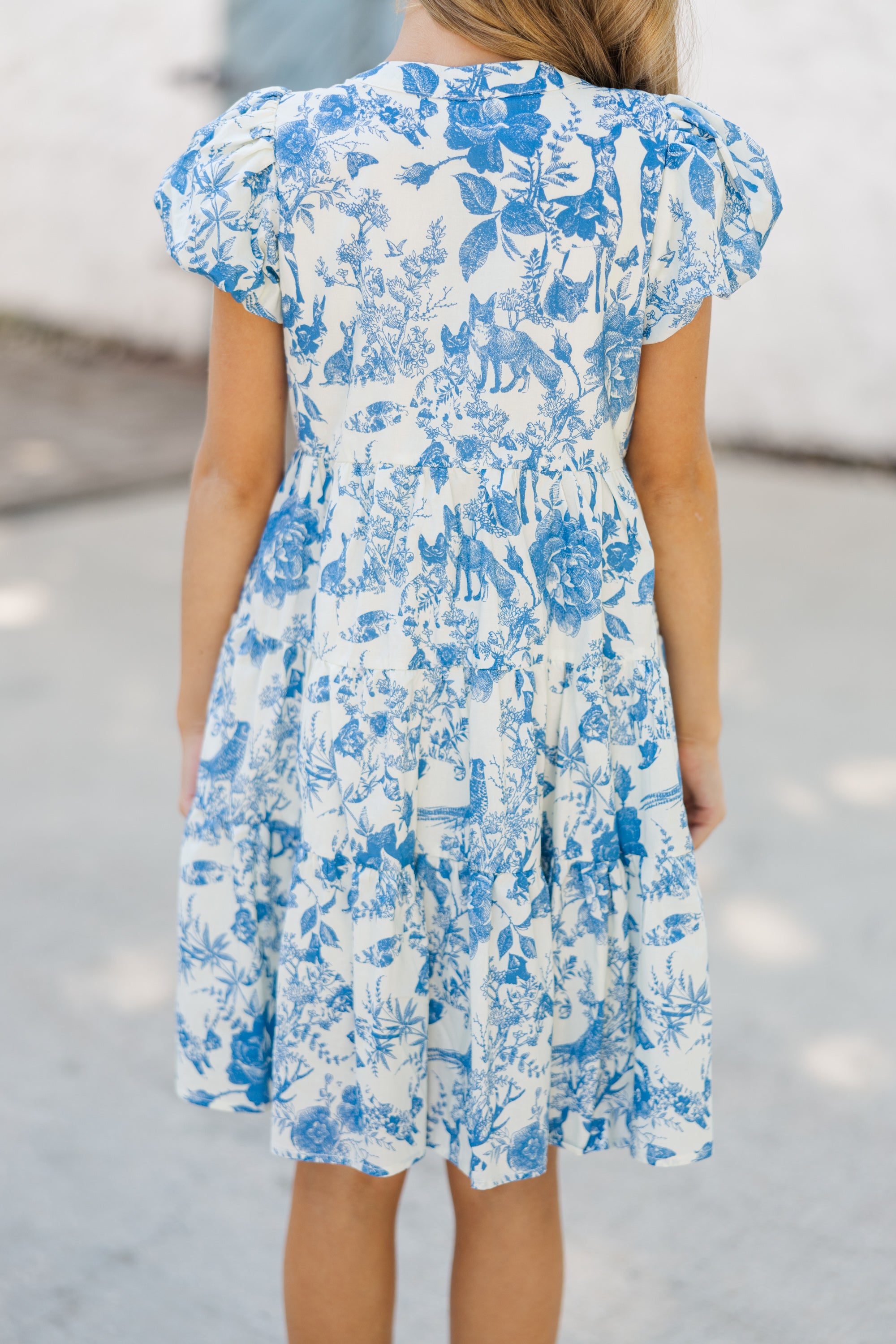 Girls' Blue Toile Dress: Absolutely Perfect for You!