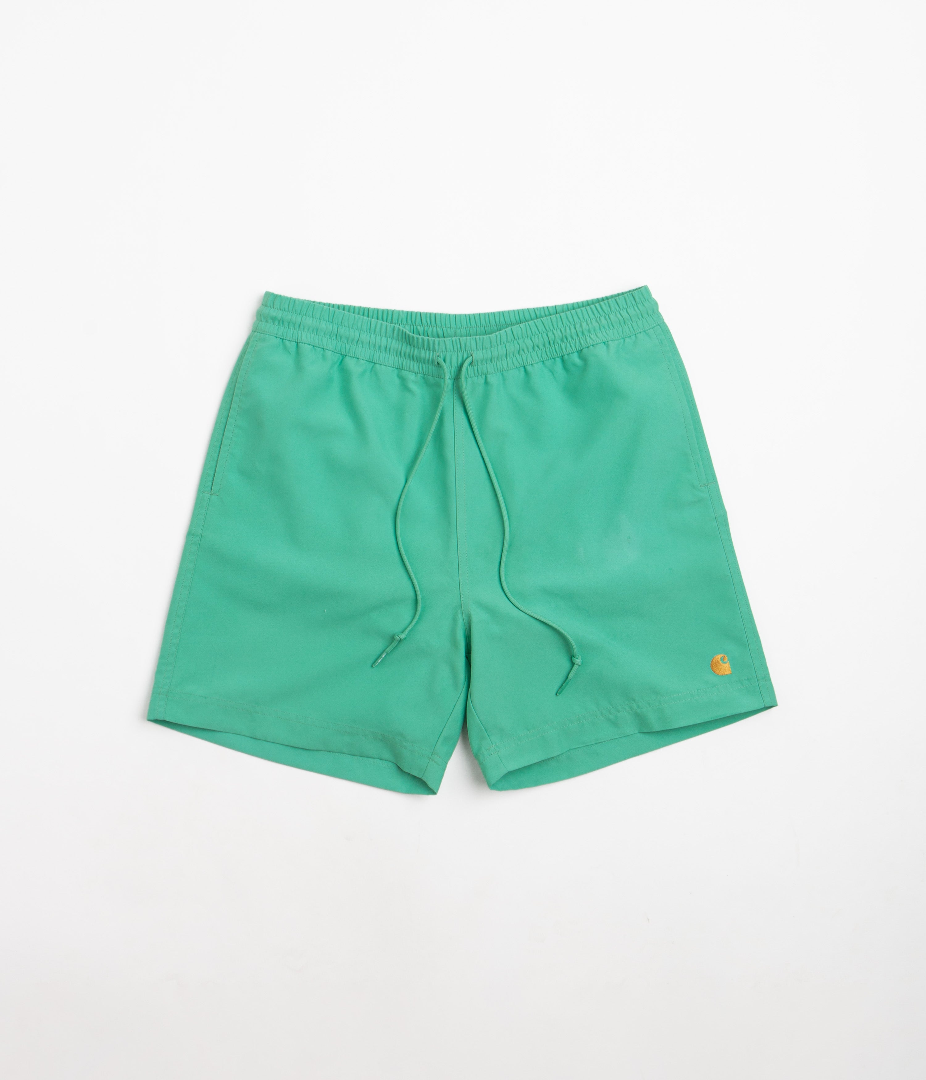 Carhartt Aqua Green & Gold Swim Trunks - Dive into Style!