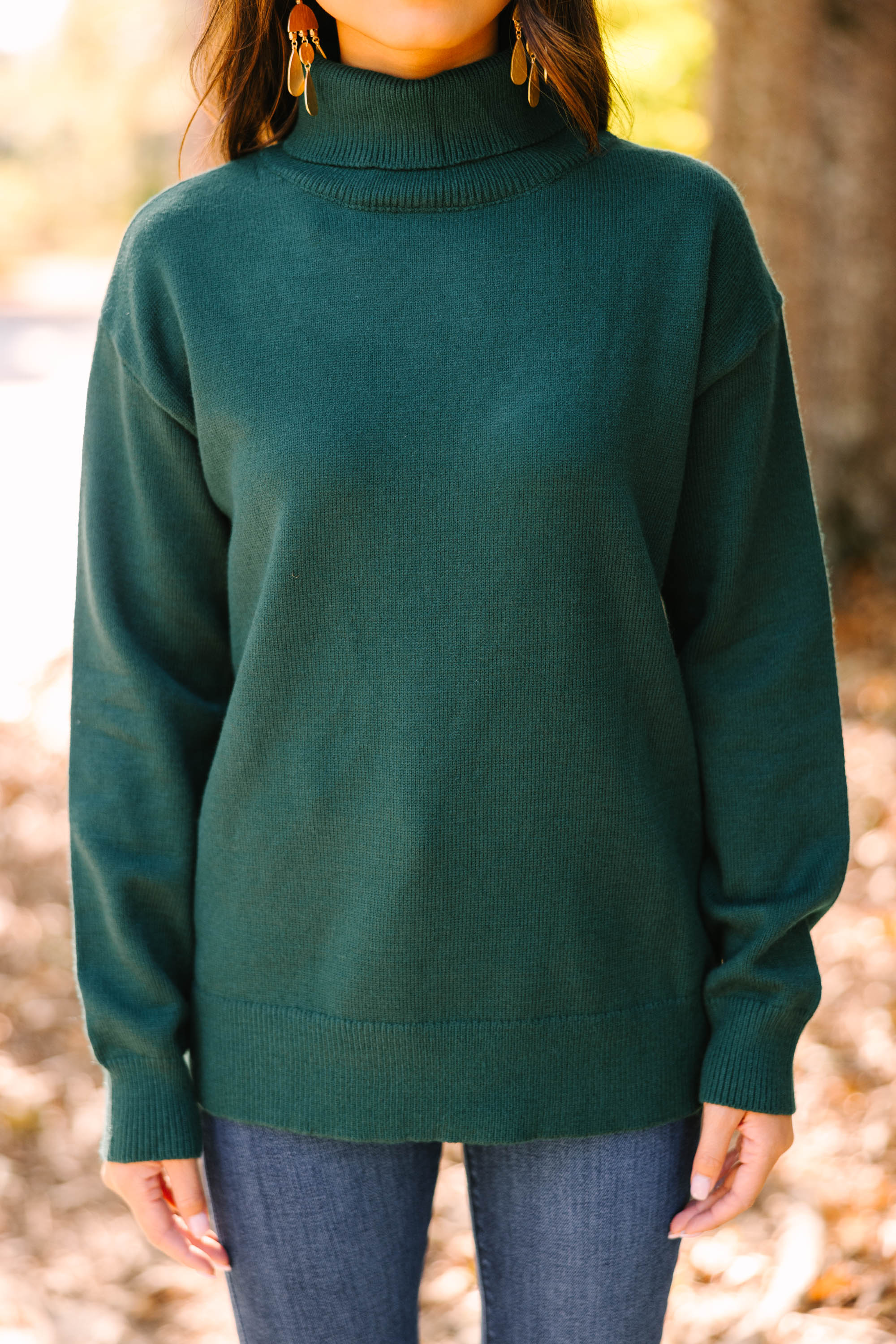 Hunter Green Turtleneck Sweater: Feel Your Best!