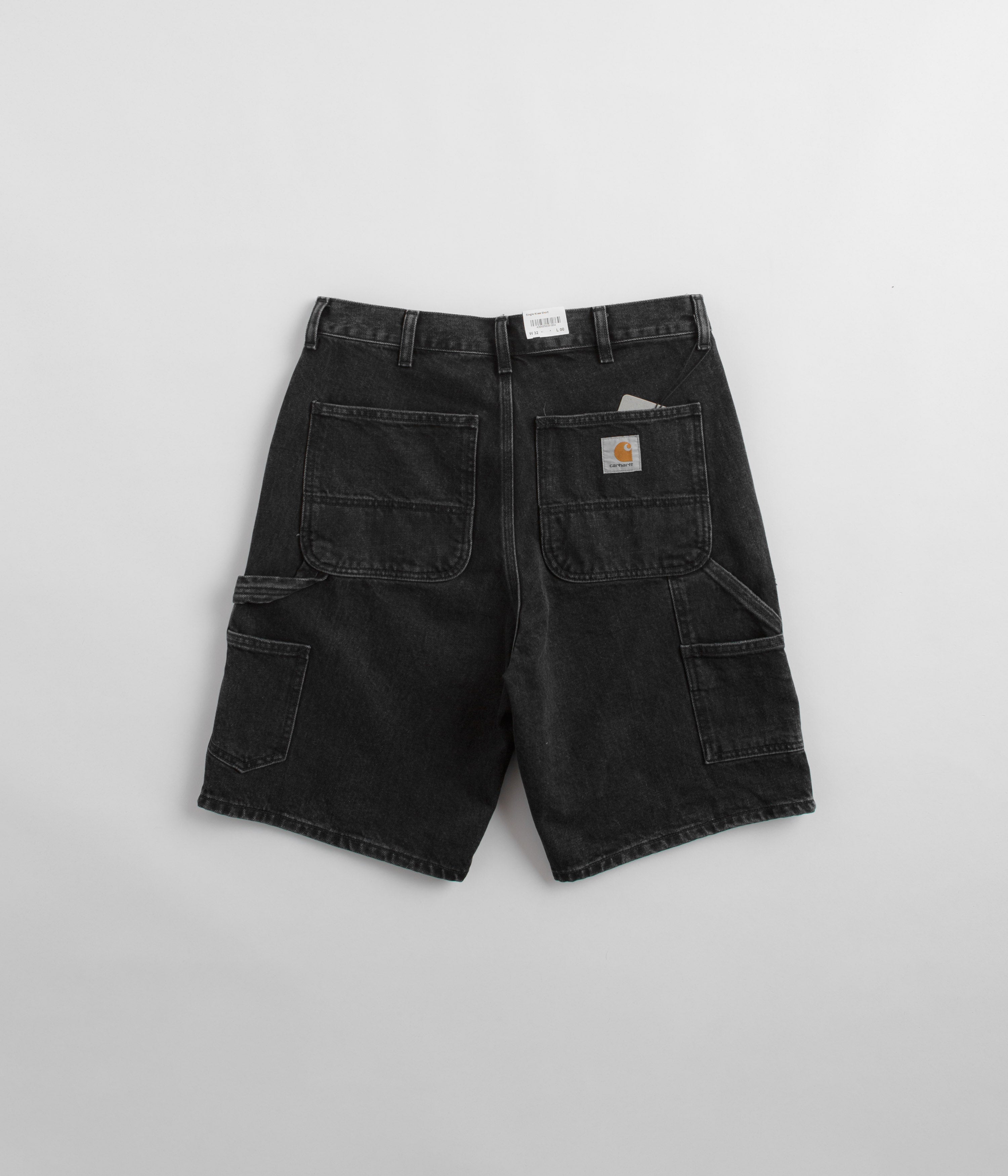 Carhartt Black Stone Washed Single Knee Shorts - A Must-Have!