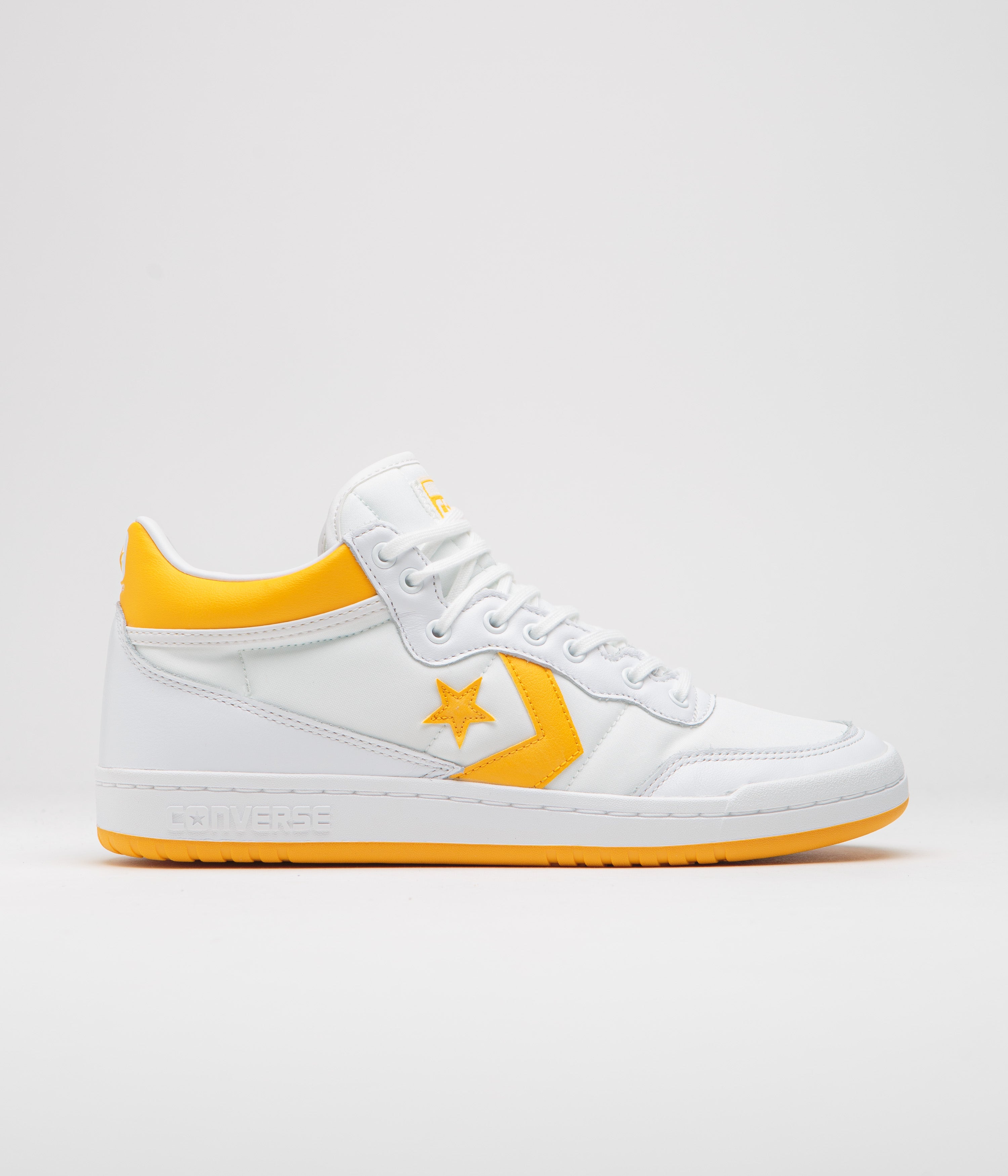 Converse Fastbreak Pro Mid - Stunning White & Light Yellow Shoes