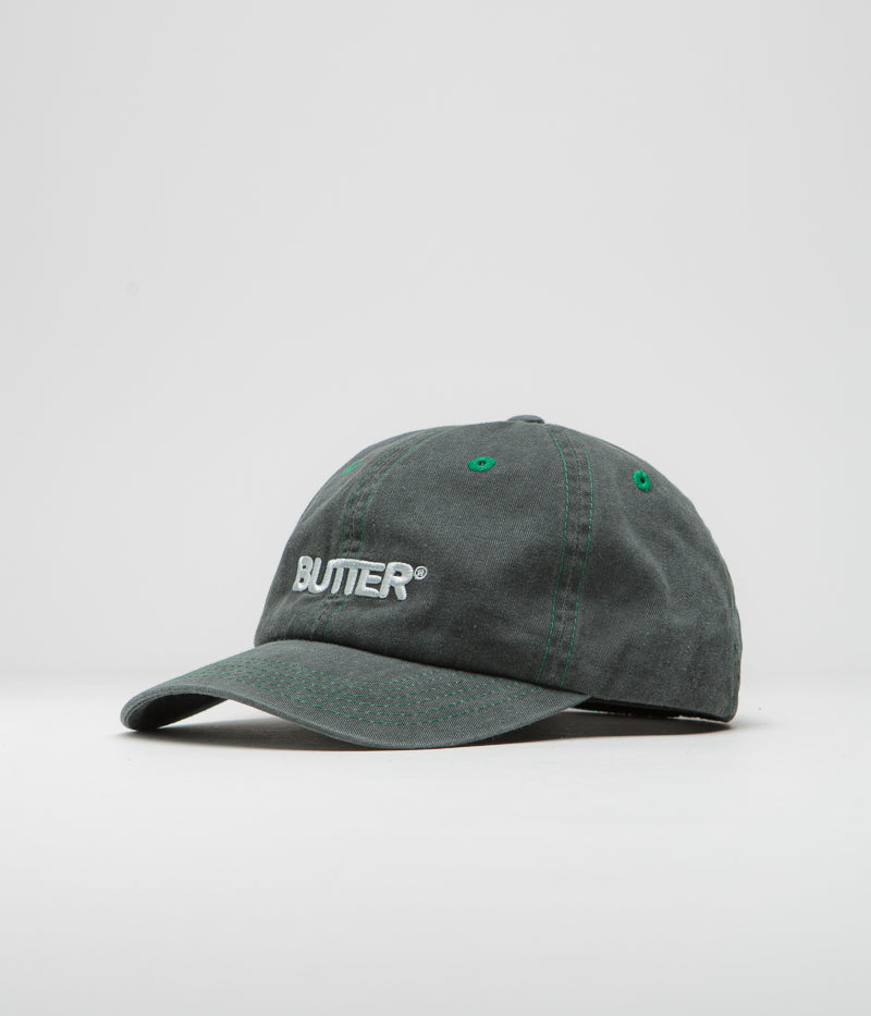 Butter Goods Stylish Rounded Logo Cap - Trendy Washed Black
