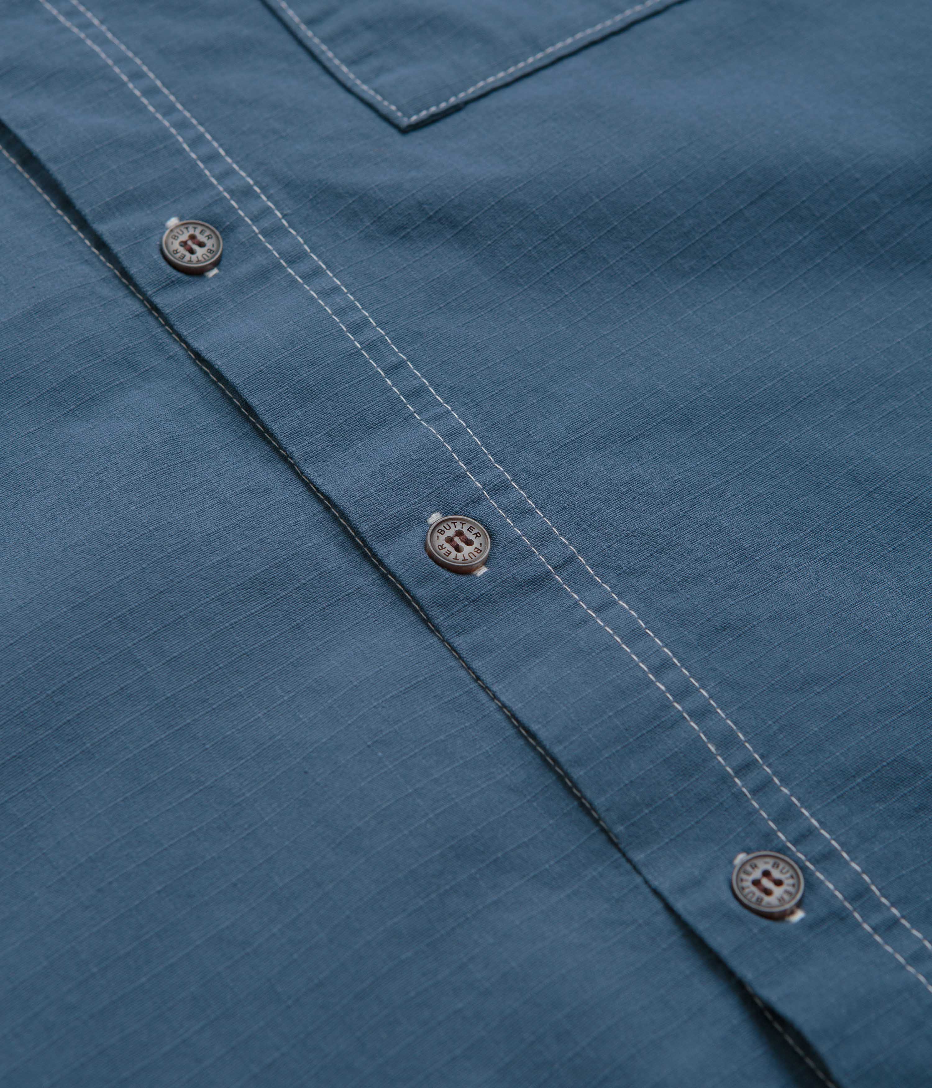 Butter Goods Work Blue Ripstop Button-Up Shirt - A Must-Have!
