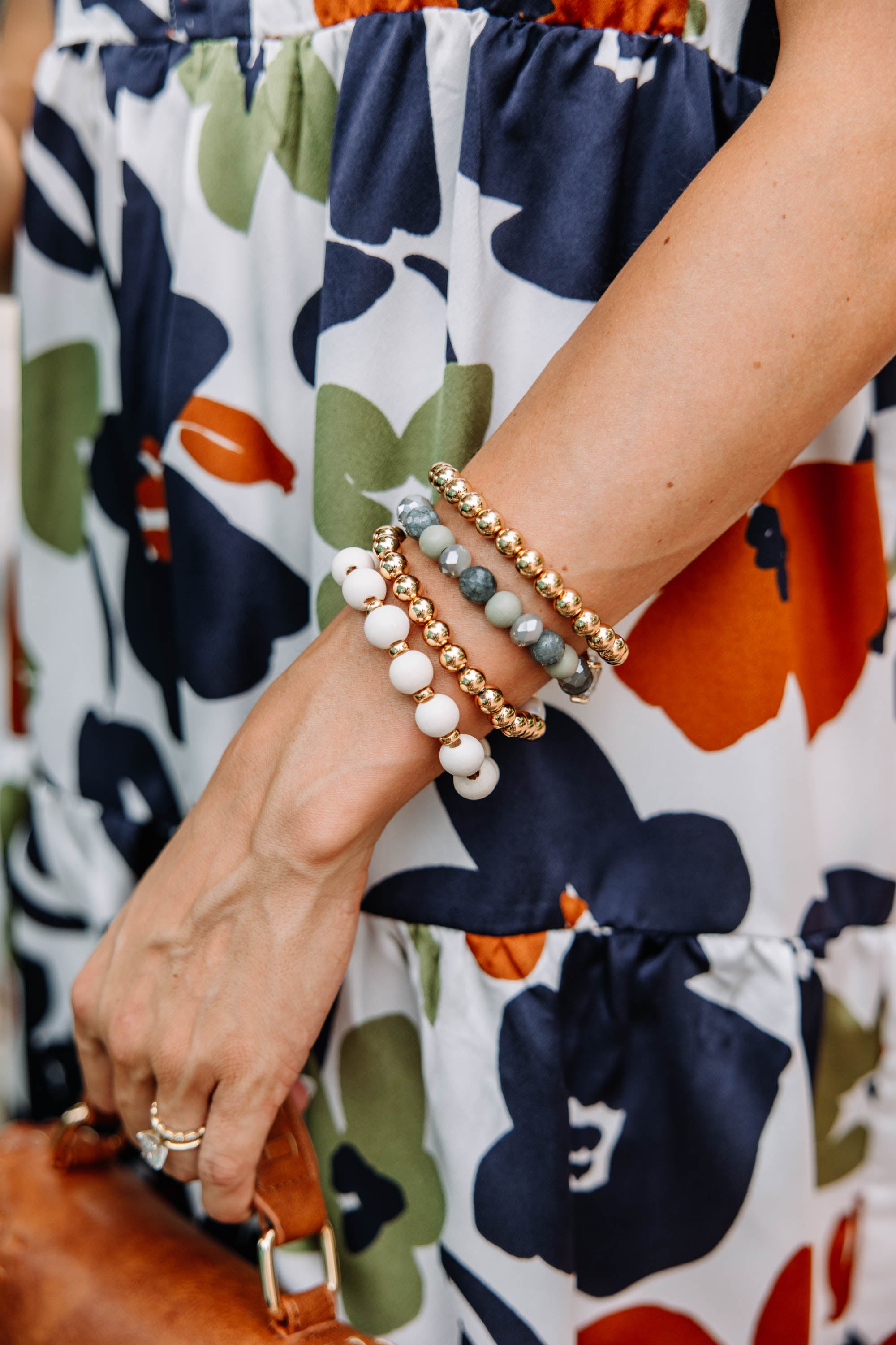 Irresistible Gray Beaded Bracelet Set