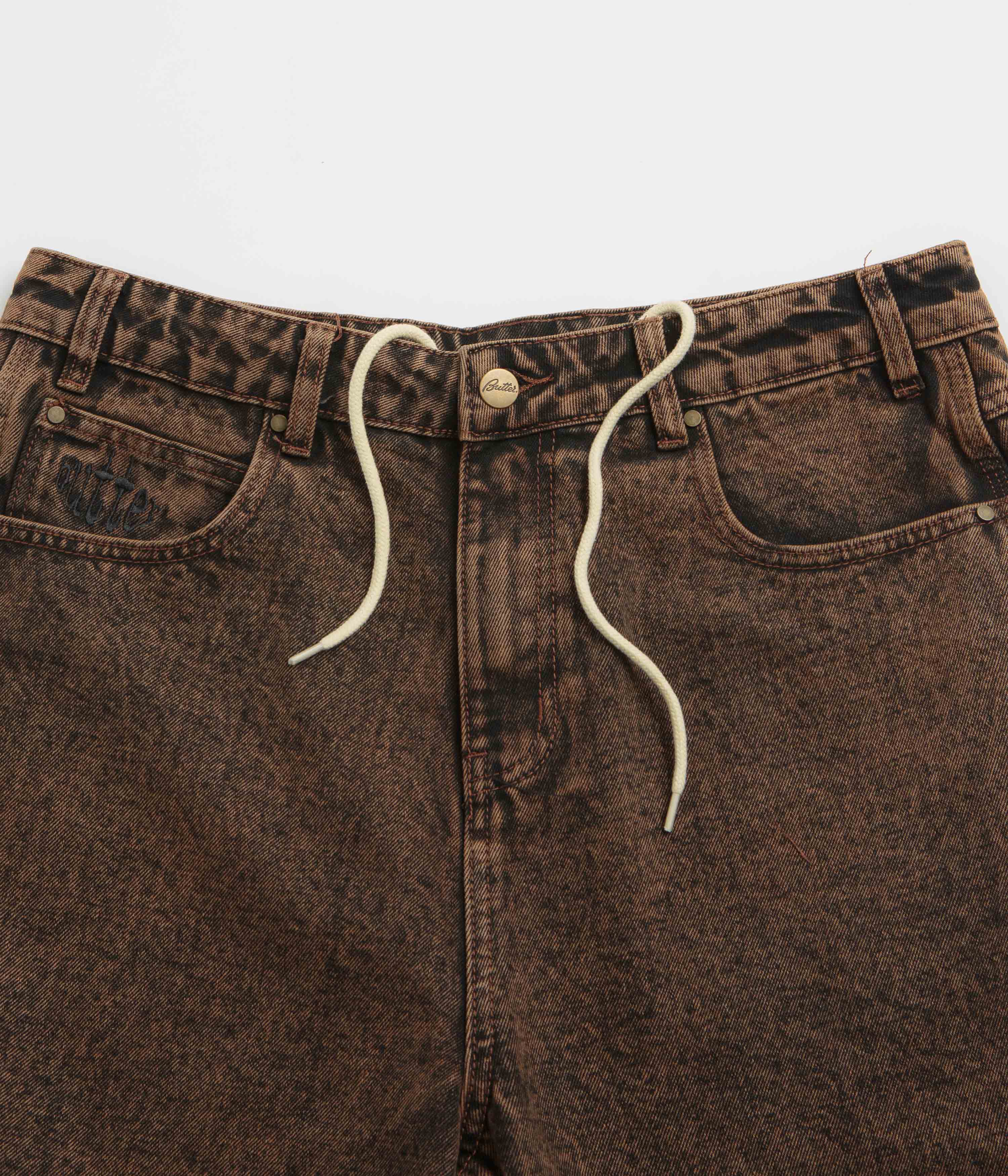 Butter Goods Acid Brown Spider Denim Shorts - A Fashion Sensation!
