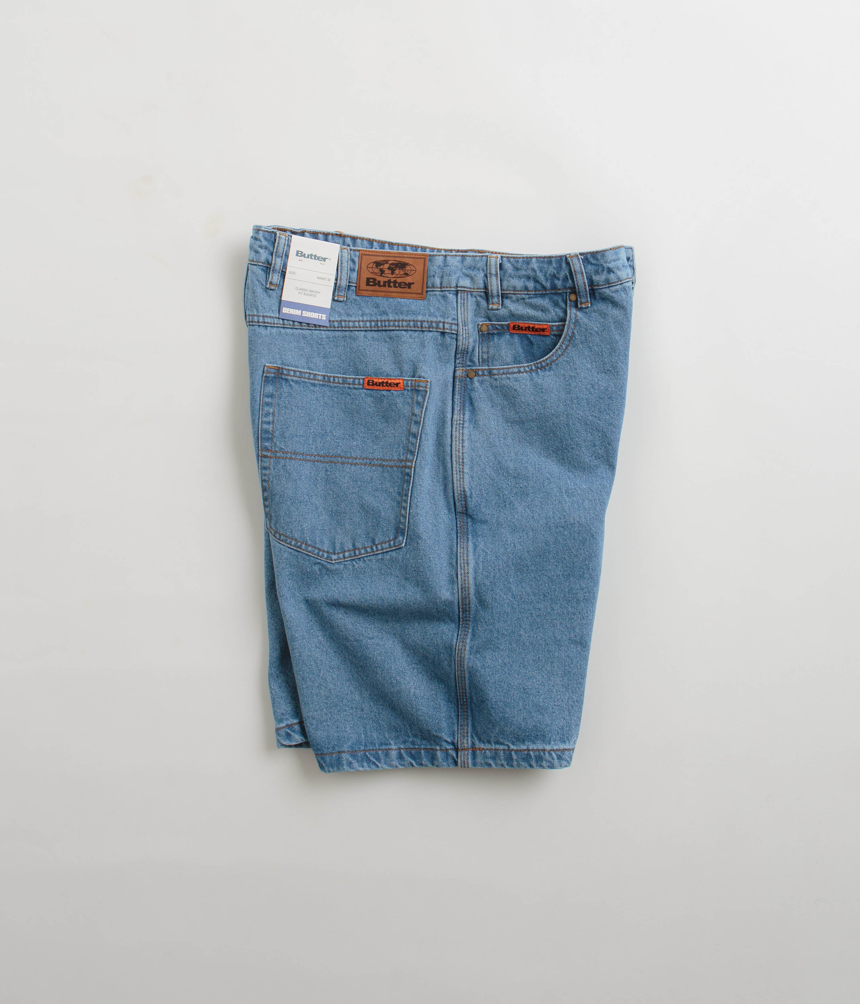 Butter Goods Washed Indigo Baggy Denim Shorts - A Skate Style Essential