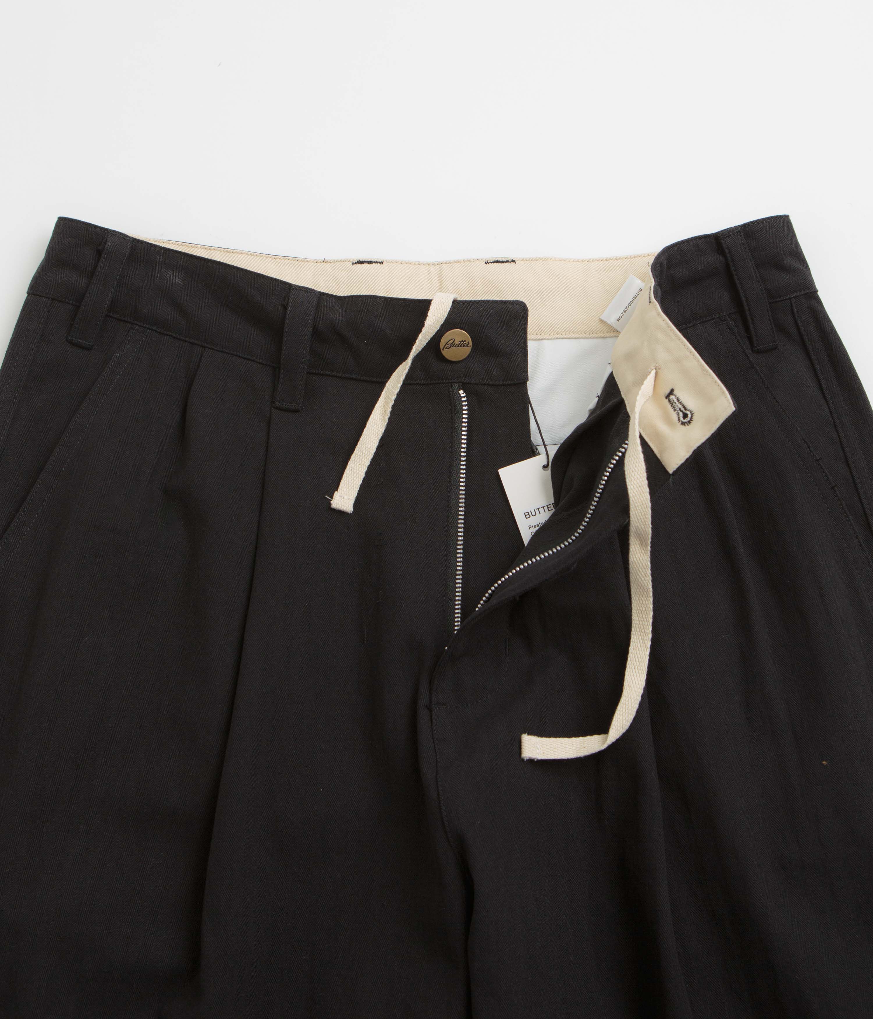 Butter Goods Stylish Black Pleated Trousers - A Must-Have!