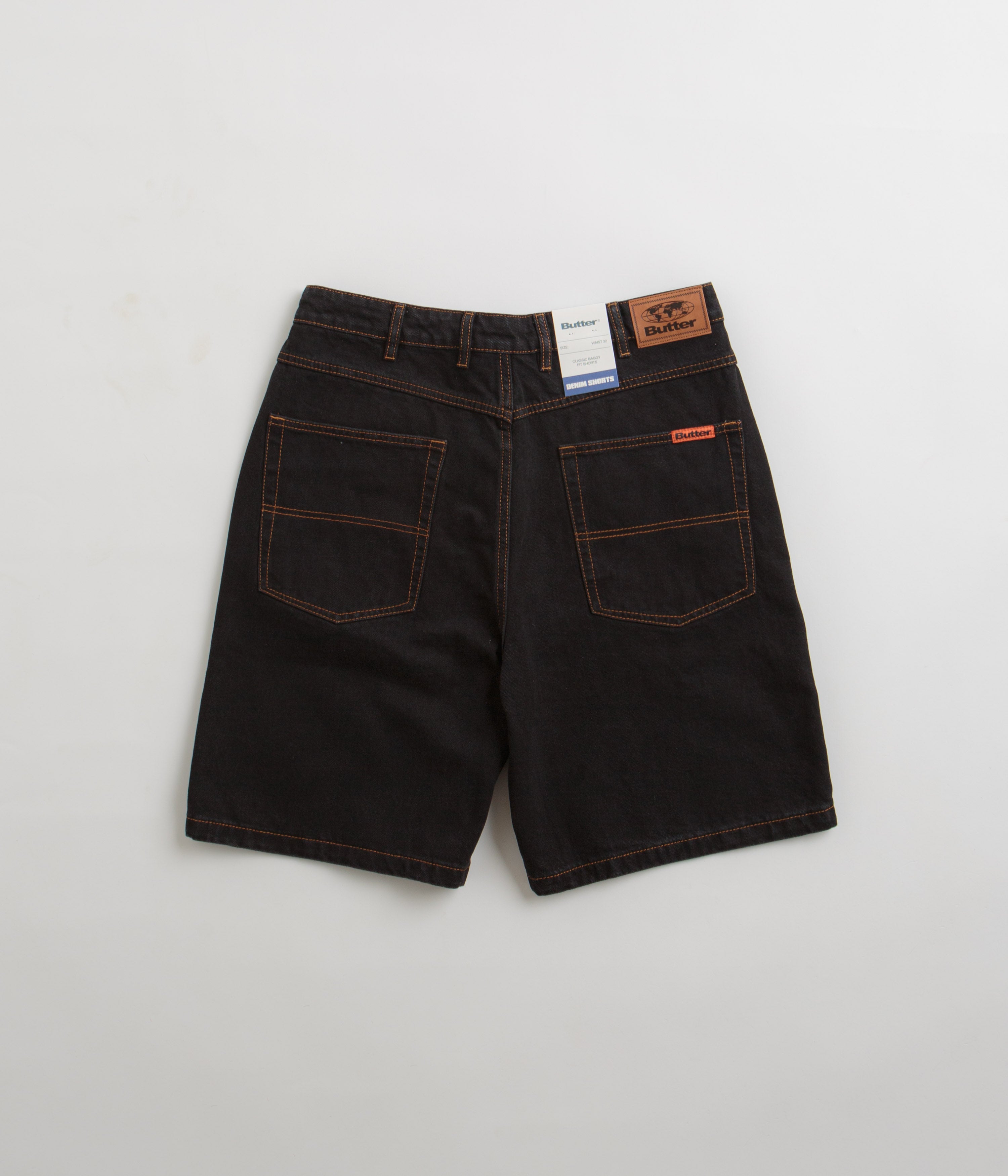Butter Goods Stylish Washed Black Baggy Denim Shorts