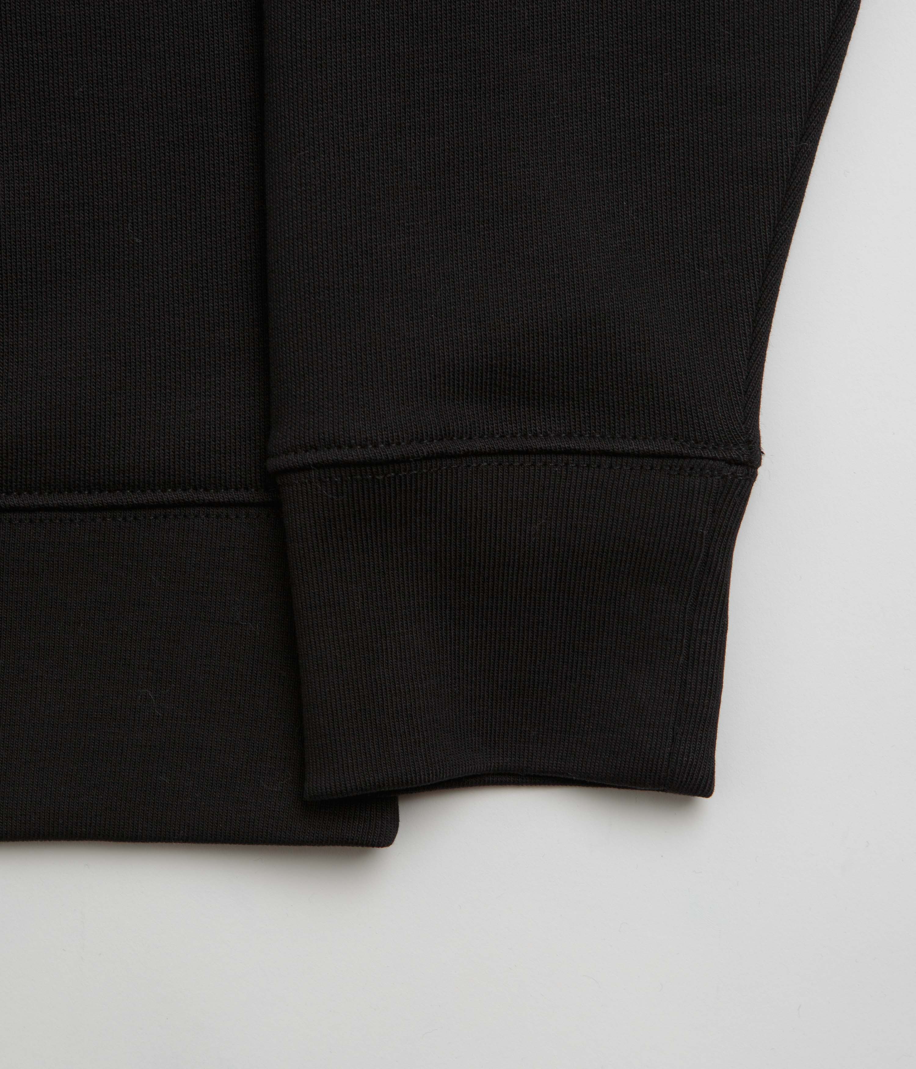 Stylish Flatspot Collegiate Crewneck Sweatshirt in Timeless Black