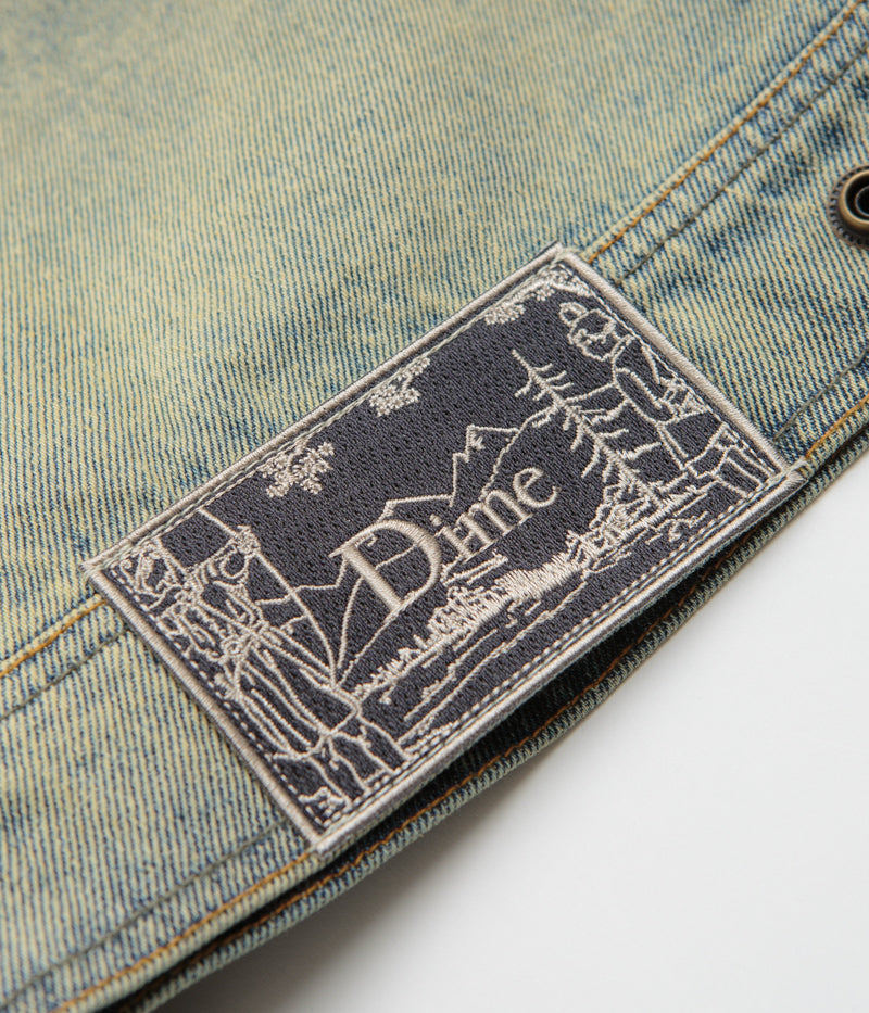 Dime Dipped Sandblasted Indigo Denim Jacket - A Stylish Workwear Gem