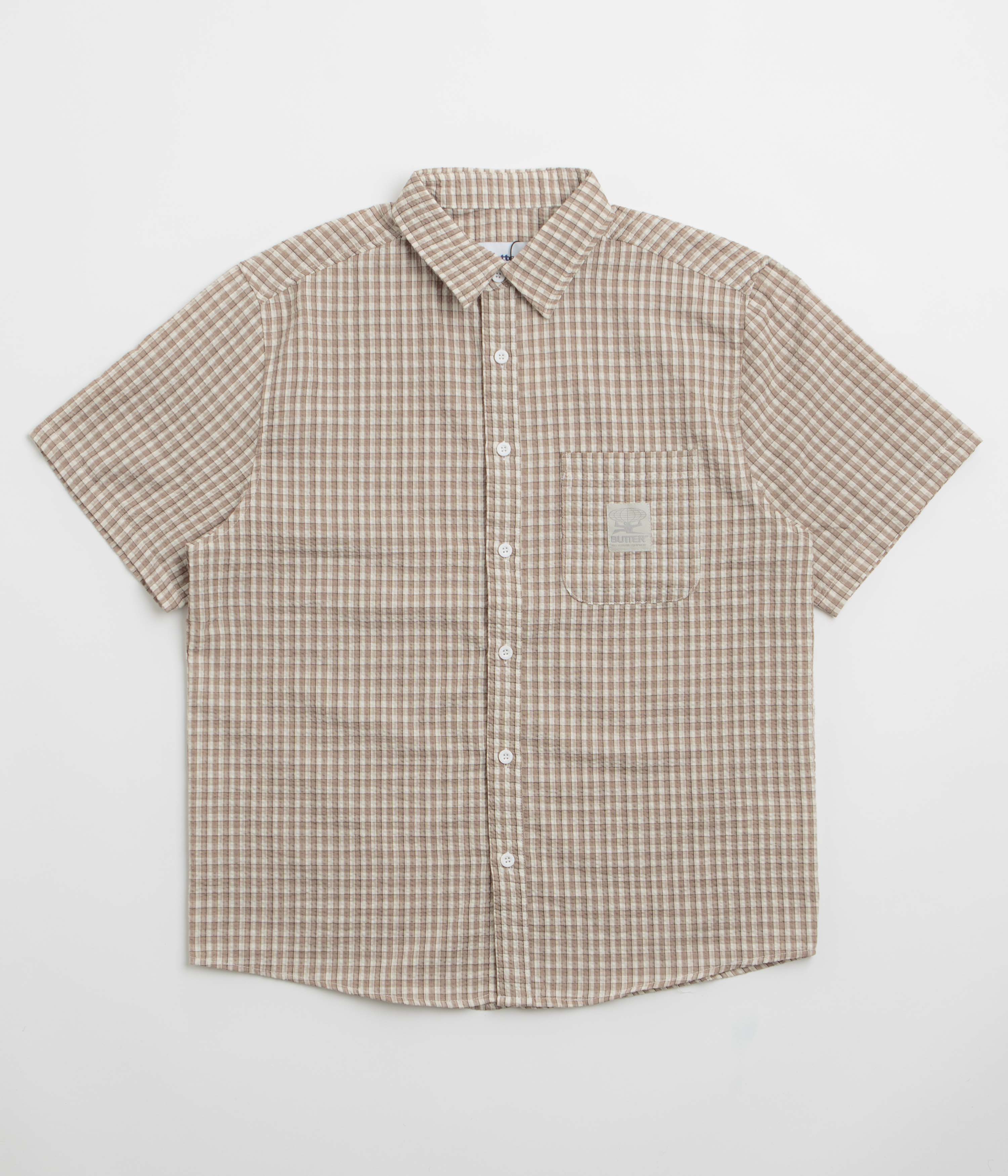 Stylish Butter Goods Taupe Short Sleeve Equipment Shirt