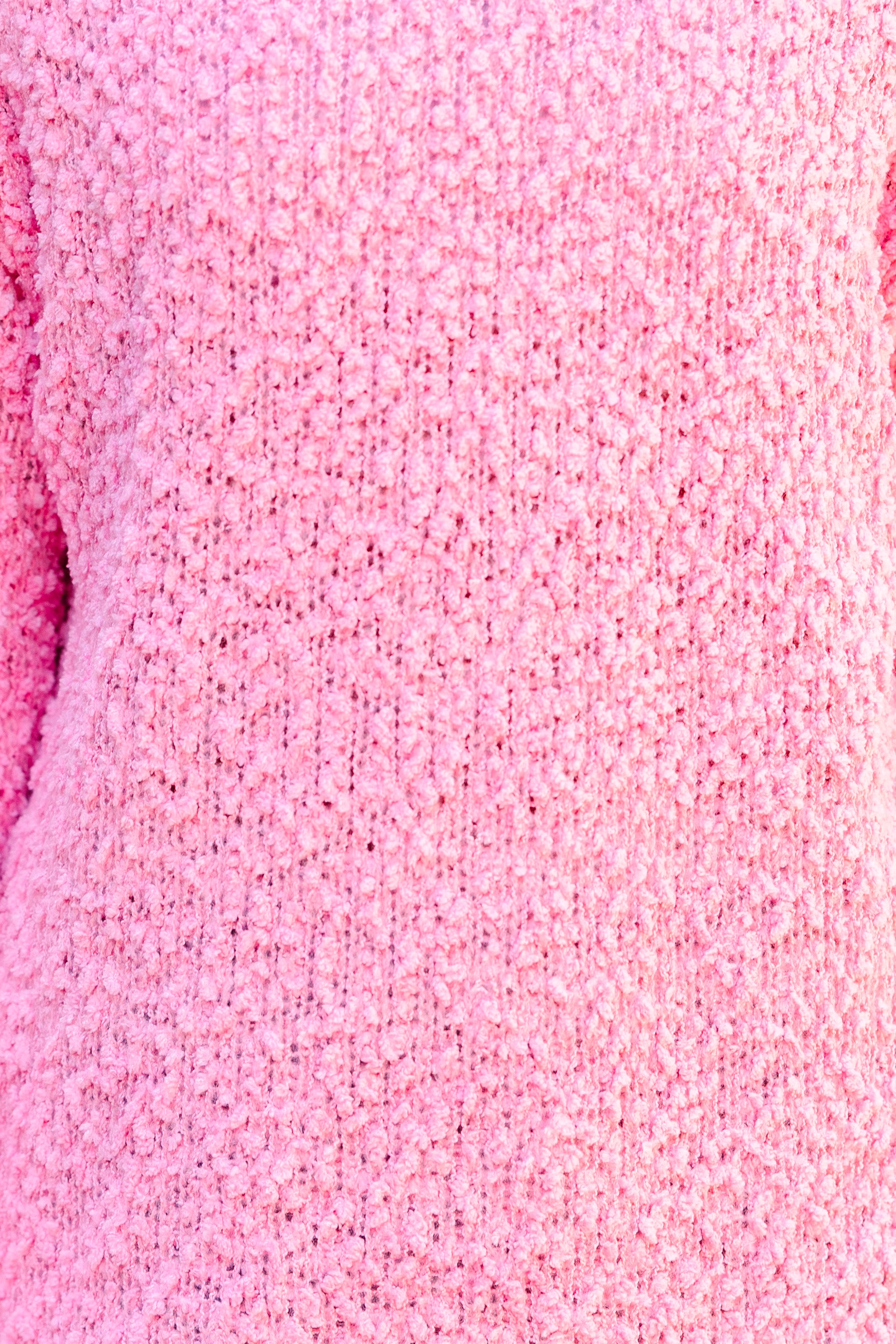 Girls' Candy Pink Popcorn Knit Pullover Sweater: A Must - Have!