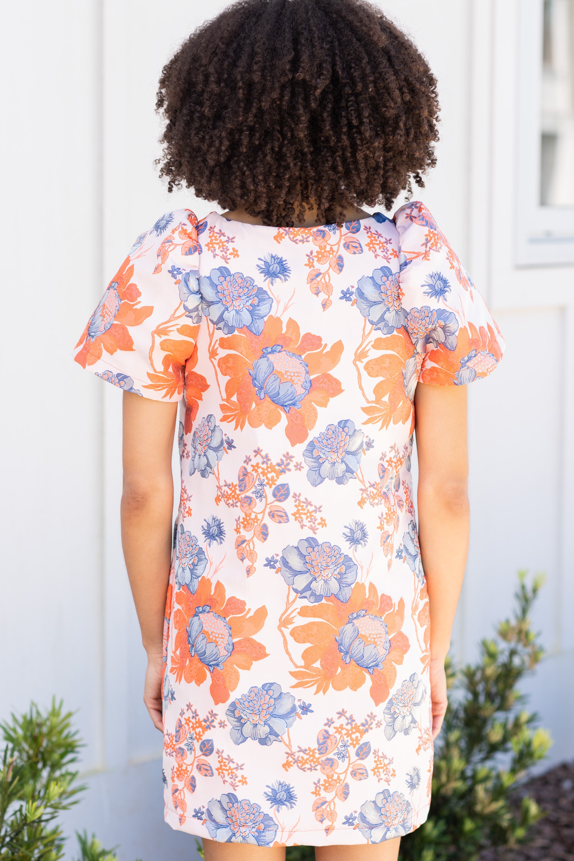 Stunning Neon Orange Floral Dress - A Must - Have!