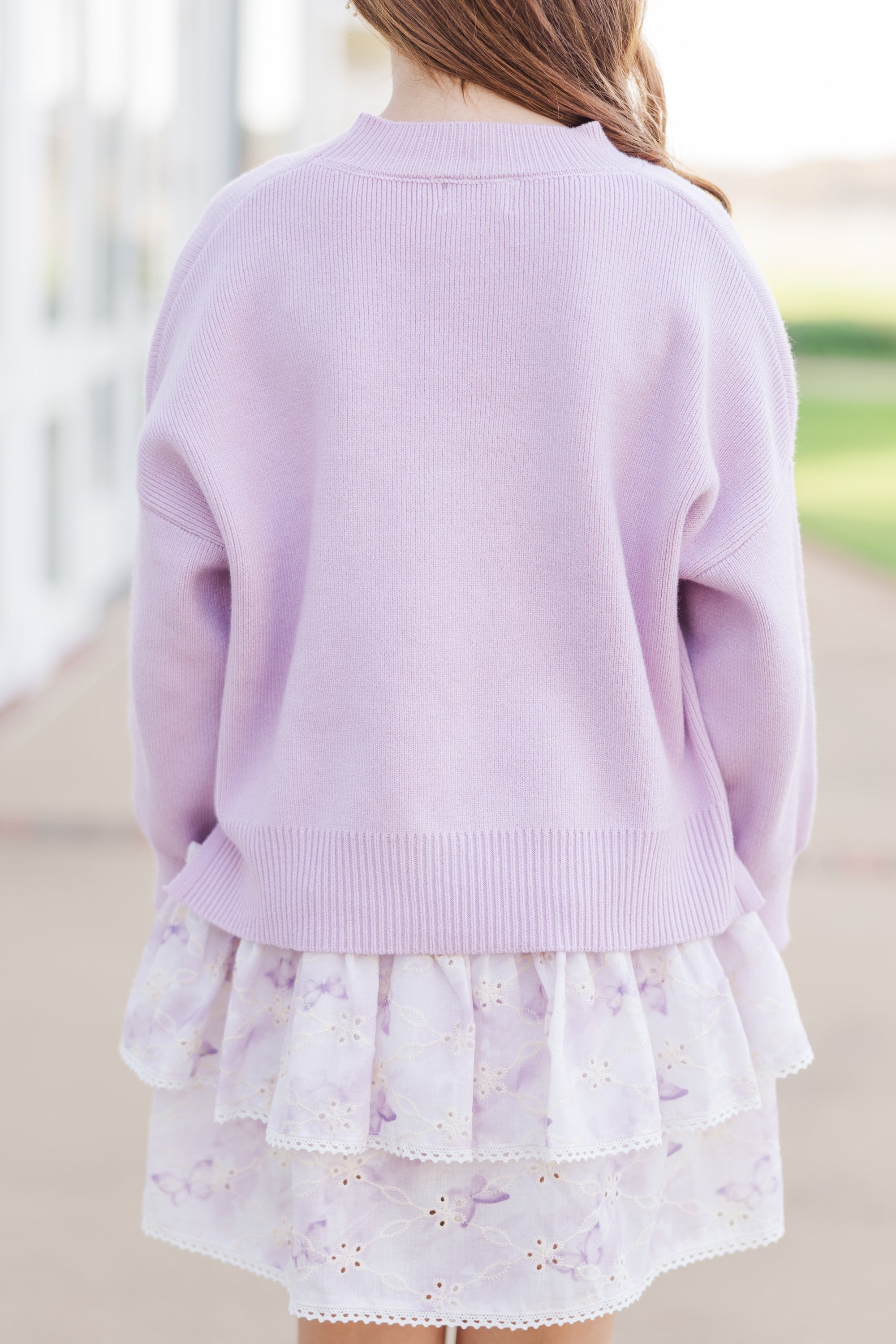 Girls' Perfectly You Lavender Dream Sweater