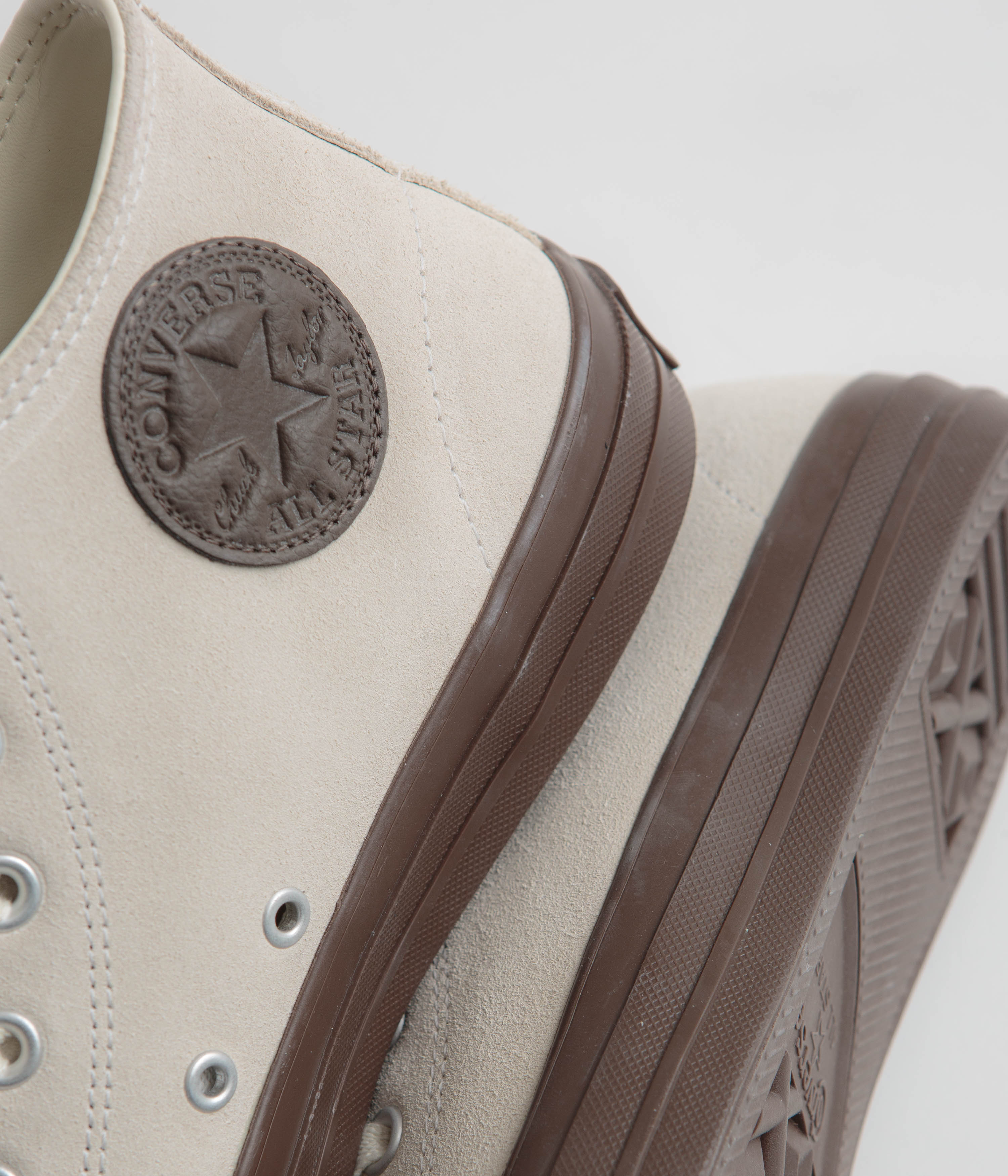 Converse Cons CTAS Pro Mid Shoes - Stunning Egret & Brown Blend