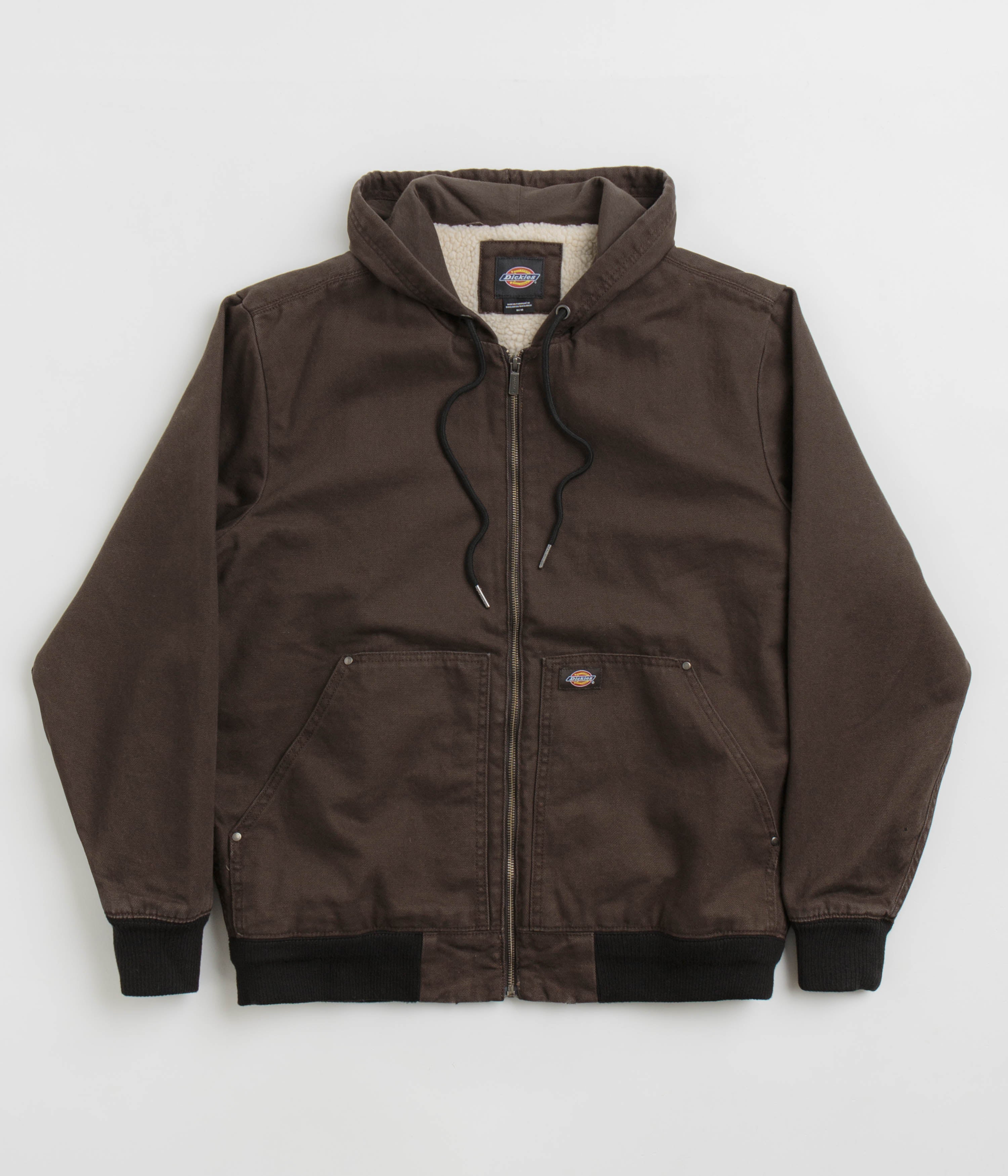 Dickies Dark Brown Hooded Duck Canvas Jacket - A Timeless Classic