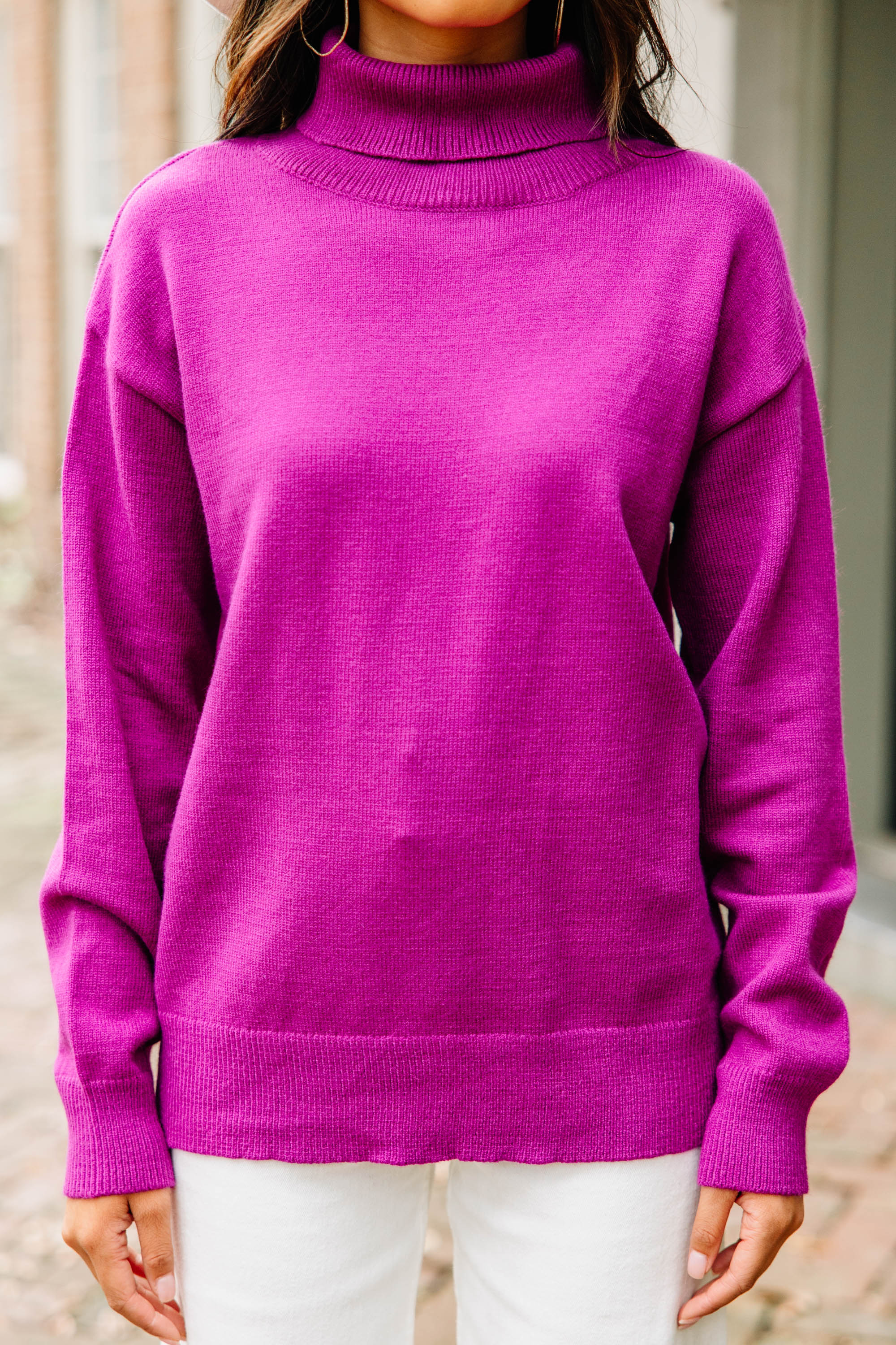 Gorgeous Orchid Purple Turtleneck Sweater for Your Best Self