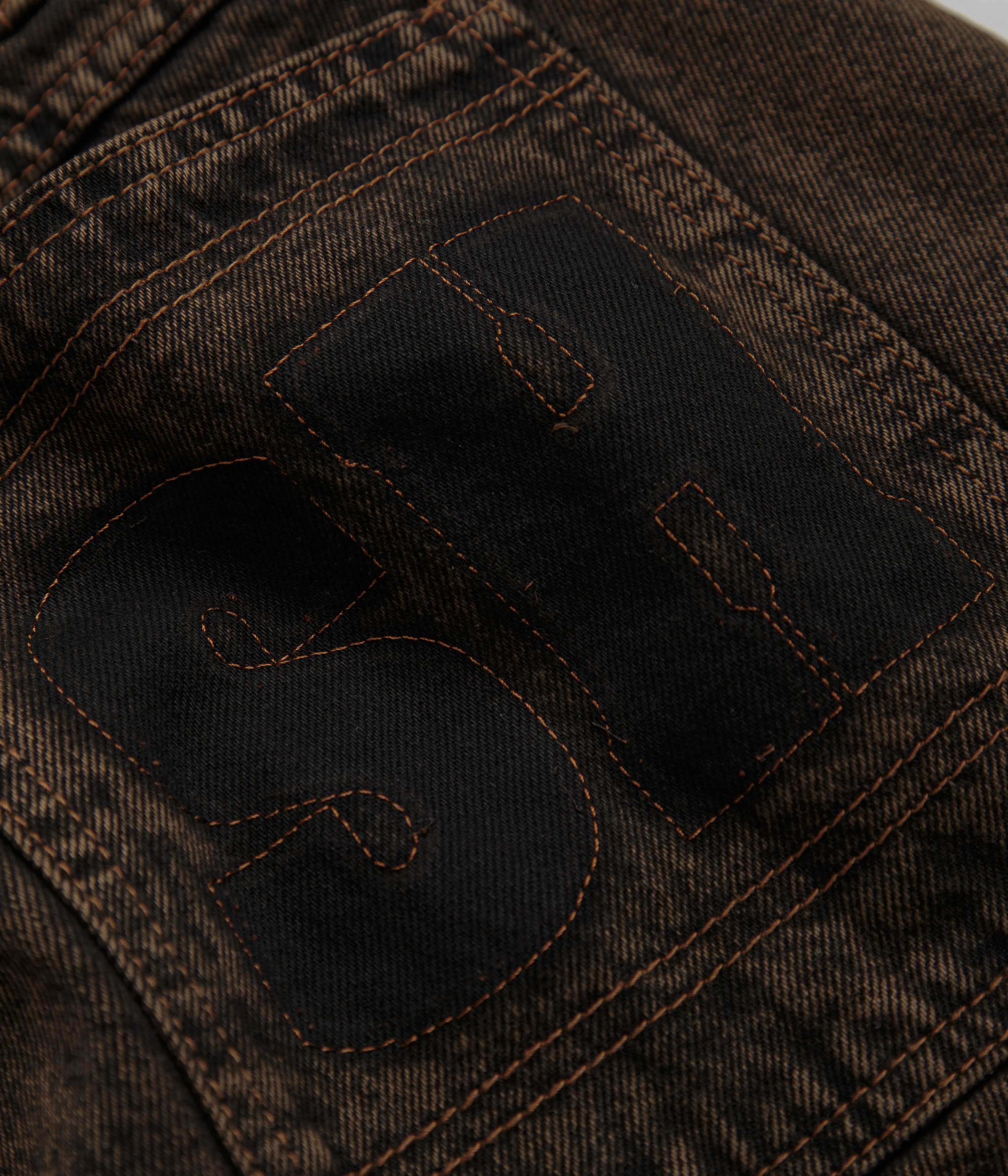 Cash Only Acid Brown Wash Blockout Denim Jeans - Irresistible Style!