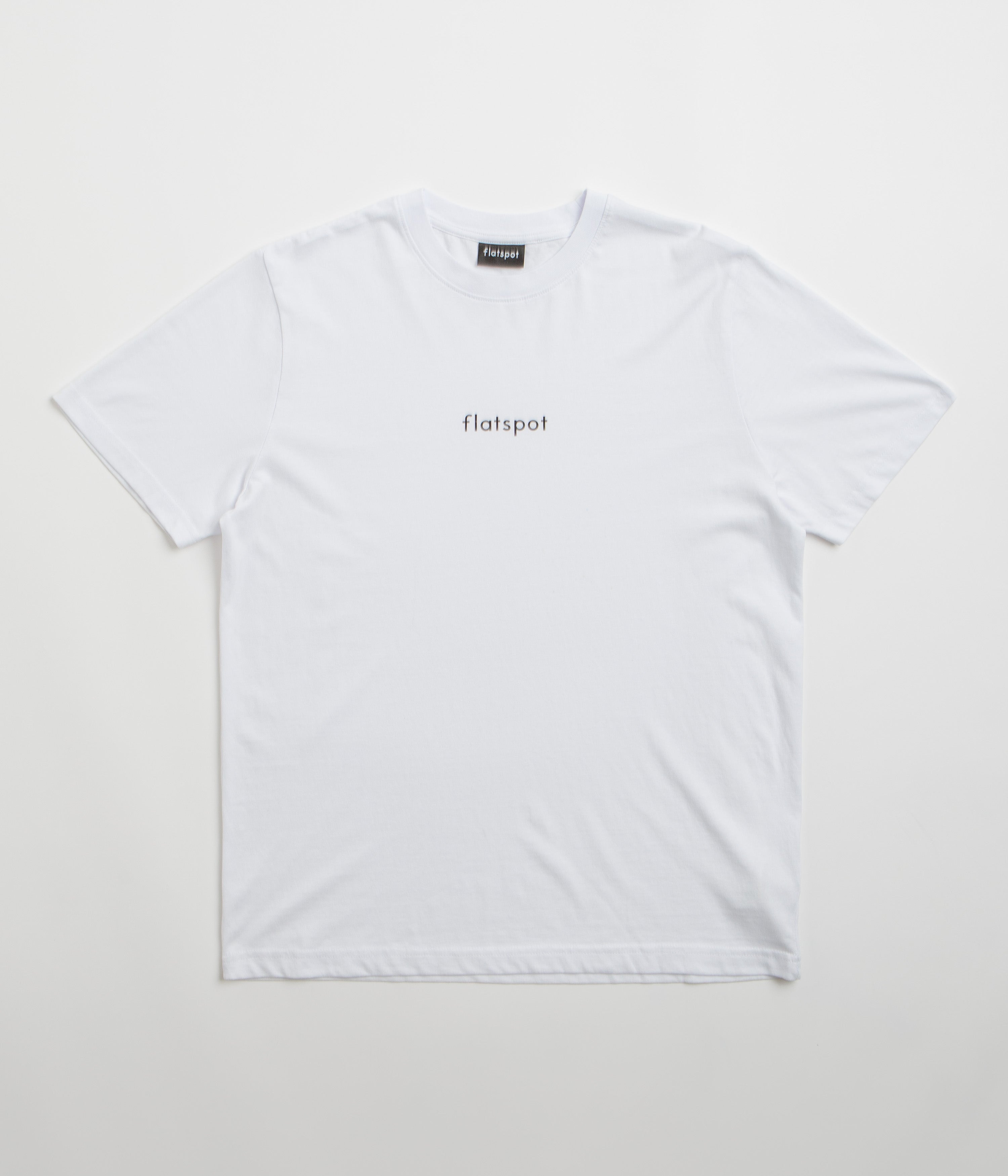 Stylish Flatspot White Lowercase Logo T-Shirt - Grab Yours Now!