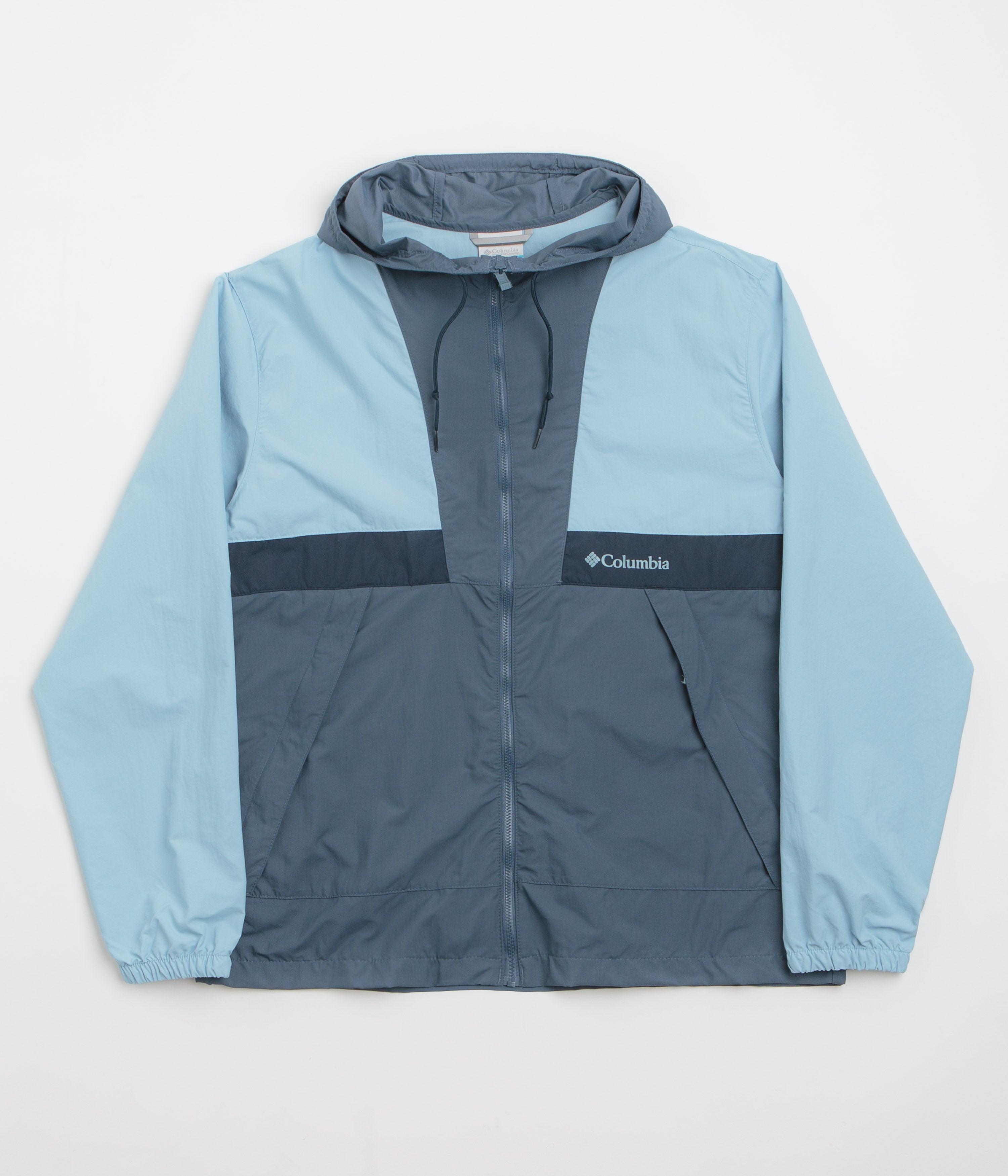 Columbia Spire Valley Hooded Windbreaker Jacket - Stunning Blue Tones