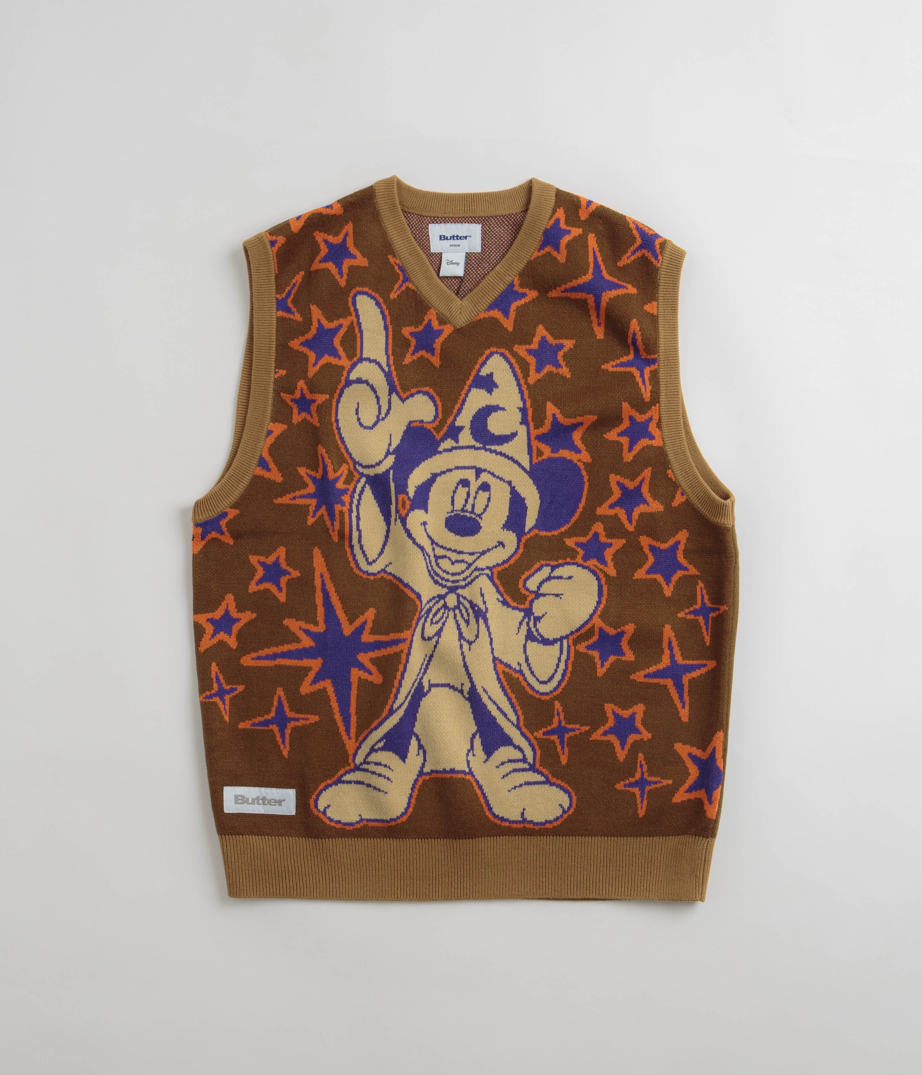 Butter Goods Brown Starry Skies Knitted Vest - A Disney Collaboration