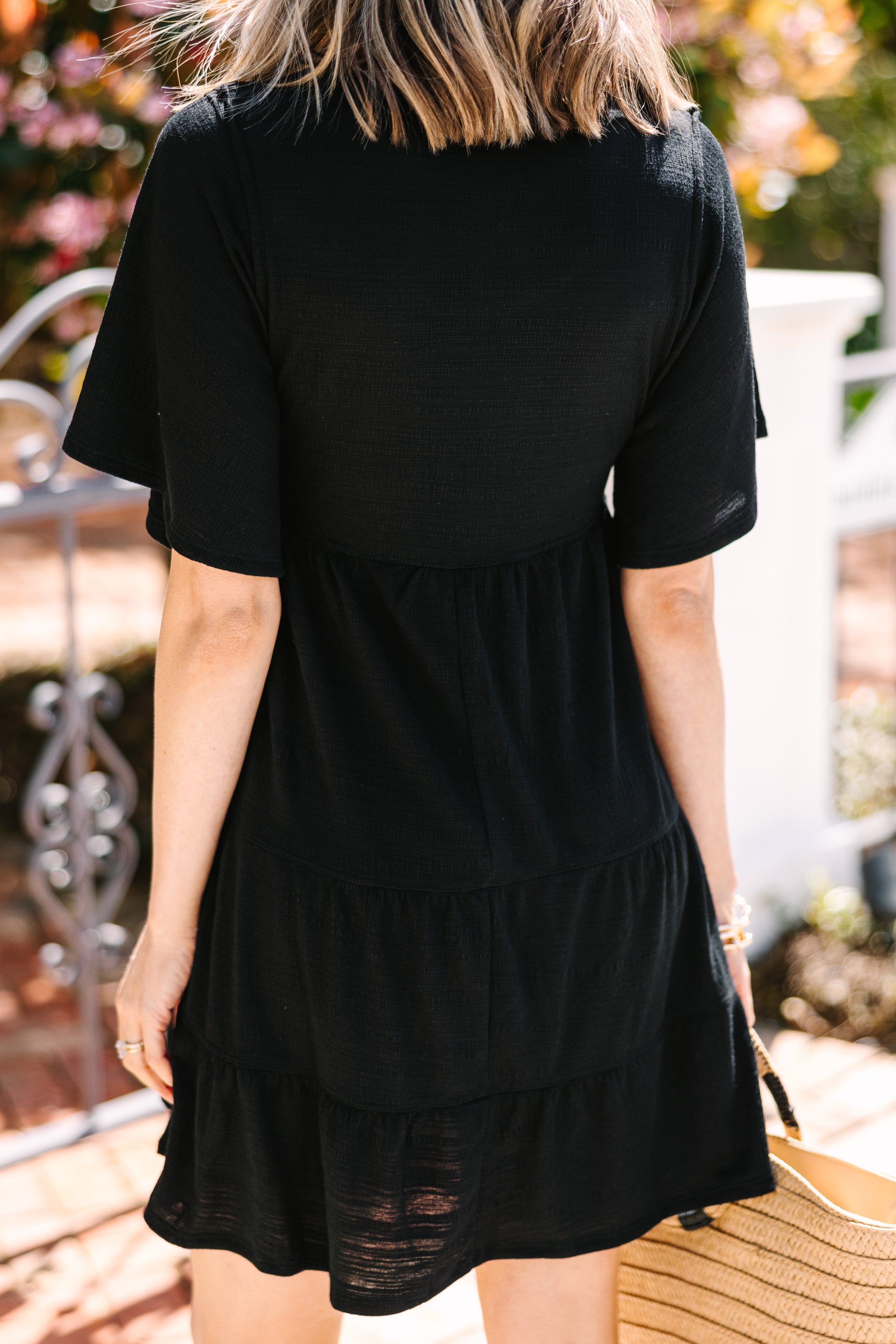 Stunning All In The Details Black Babydoll Dress