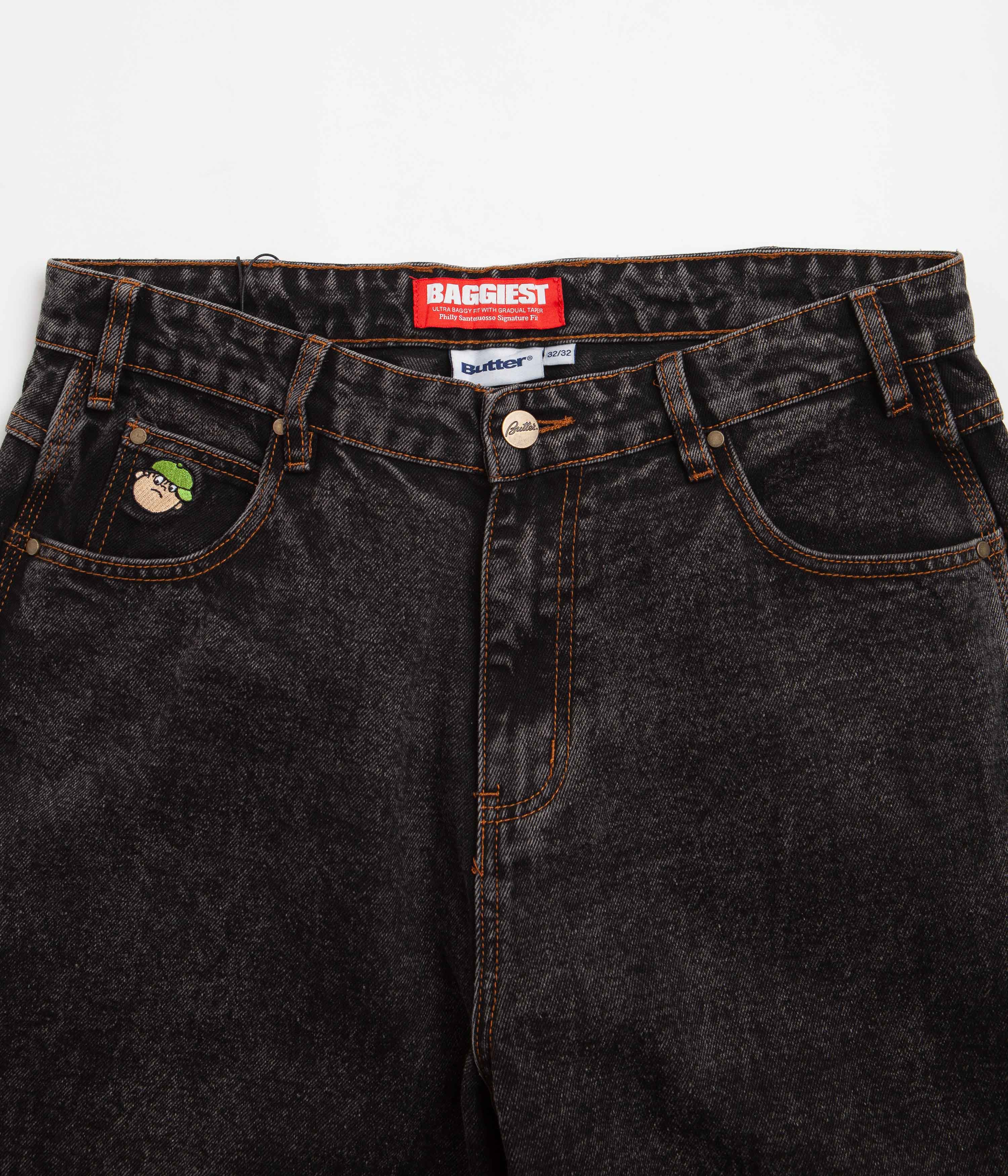 Butter Goods Gun Metal Santosuosso Denim Pants - Ultra Baggy Style