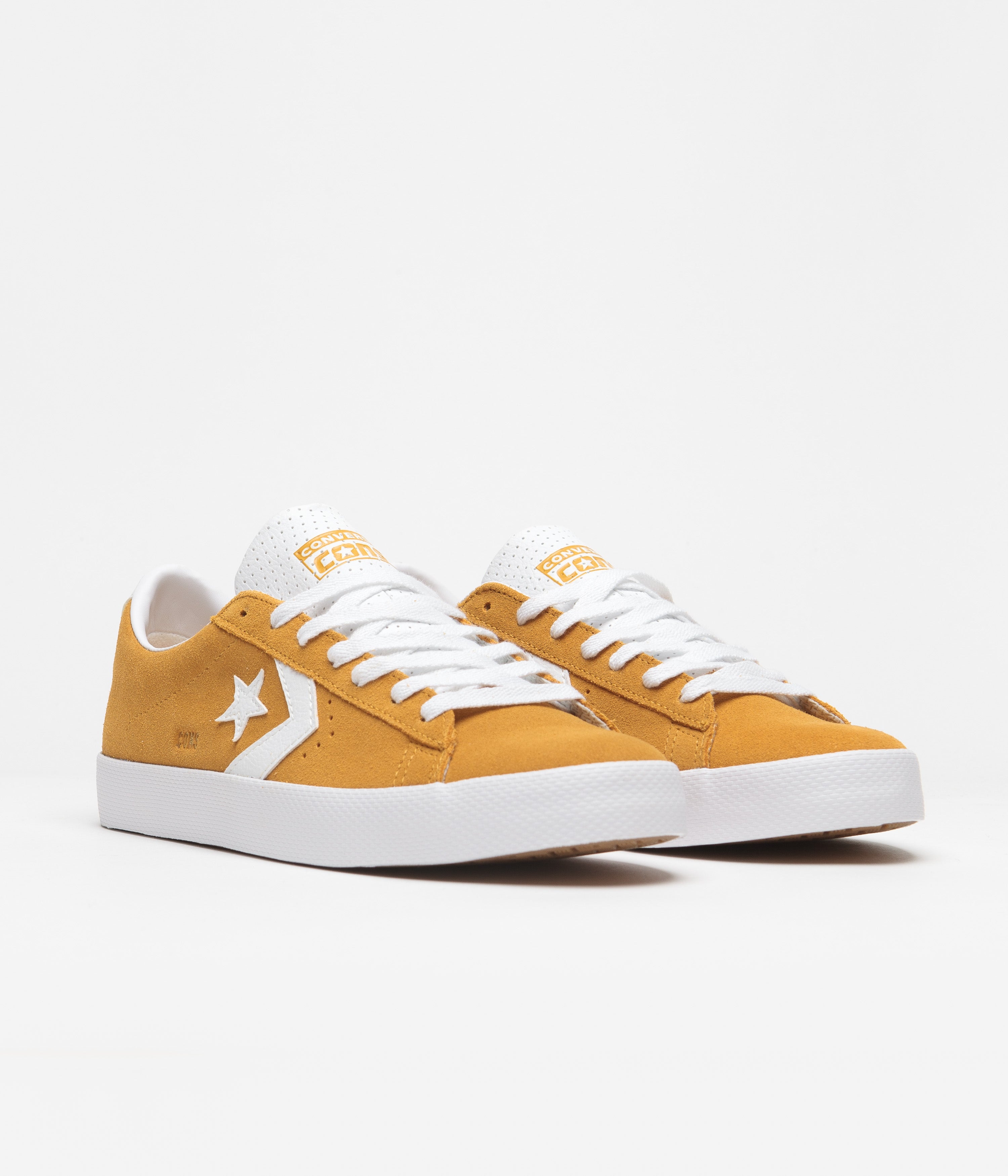 Converse Pro Leather Summer Ox Shoes - Golden Sundial Bliss / White